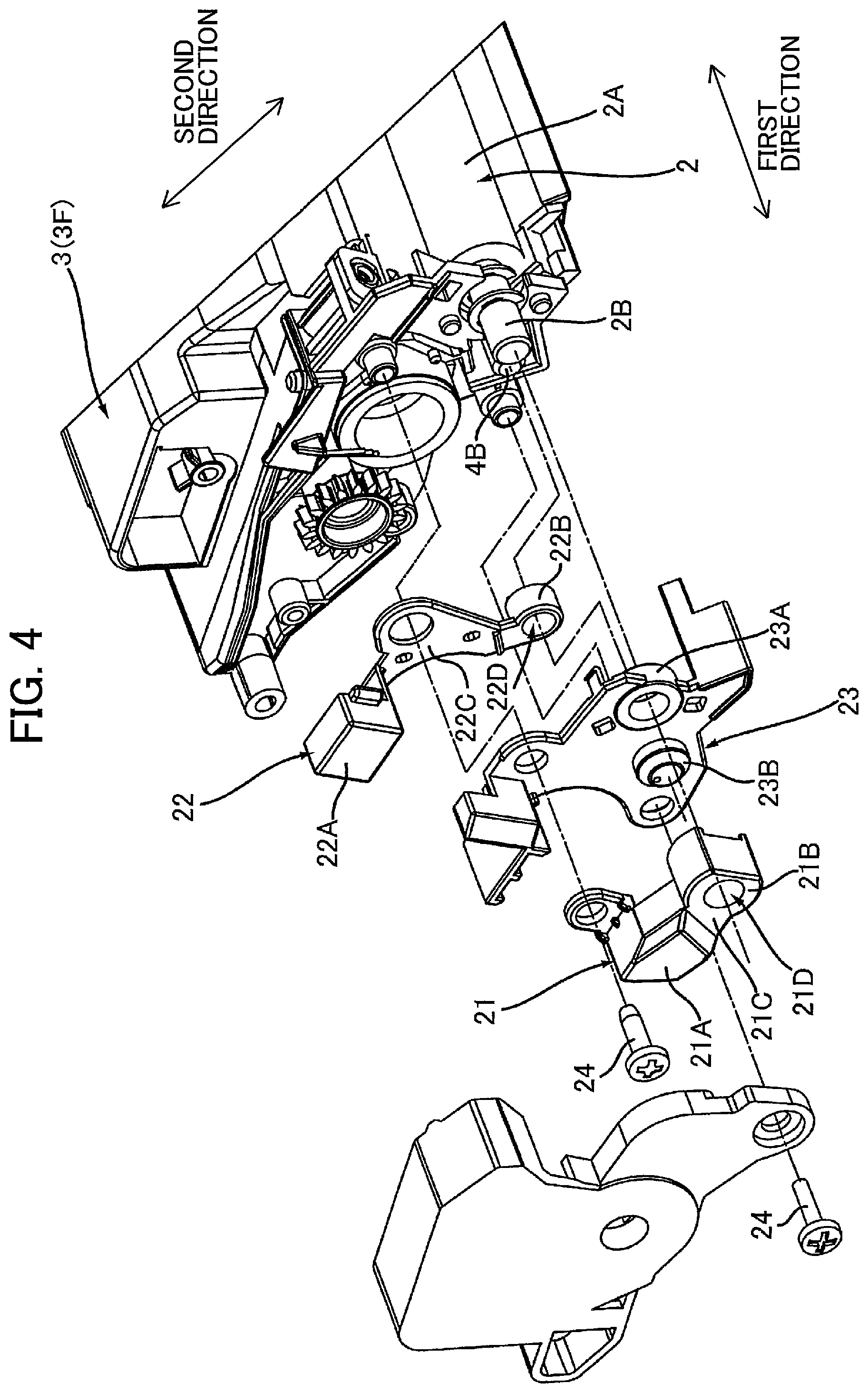 Patent US12360491 Figure 4 – Drum cartridge and developing cartridge capable of suppressing variation in position of electrical contact surface