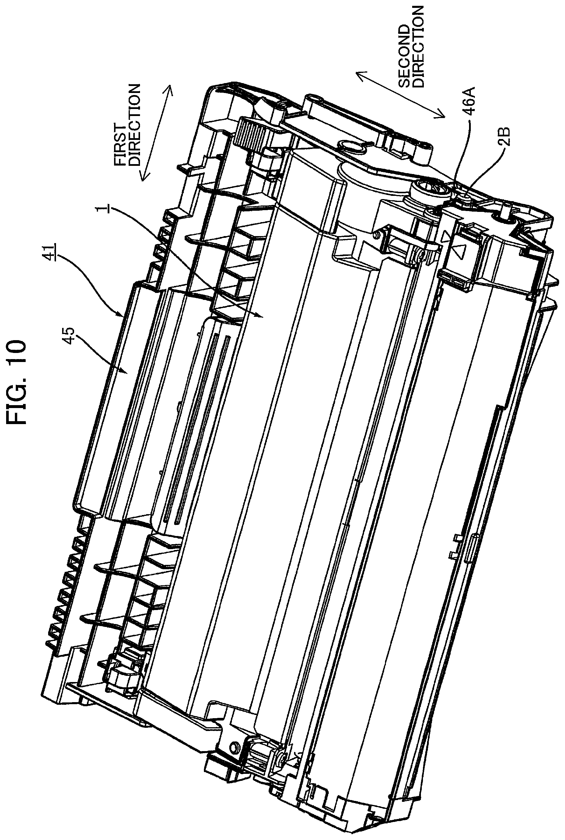 Patent US12360491 Figure 10 – Drum cartridge and developing cartridge capable of suppressing variation in position of electrical contact surface