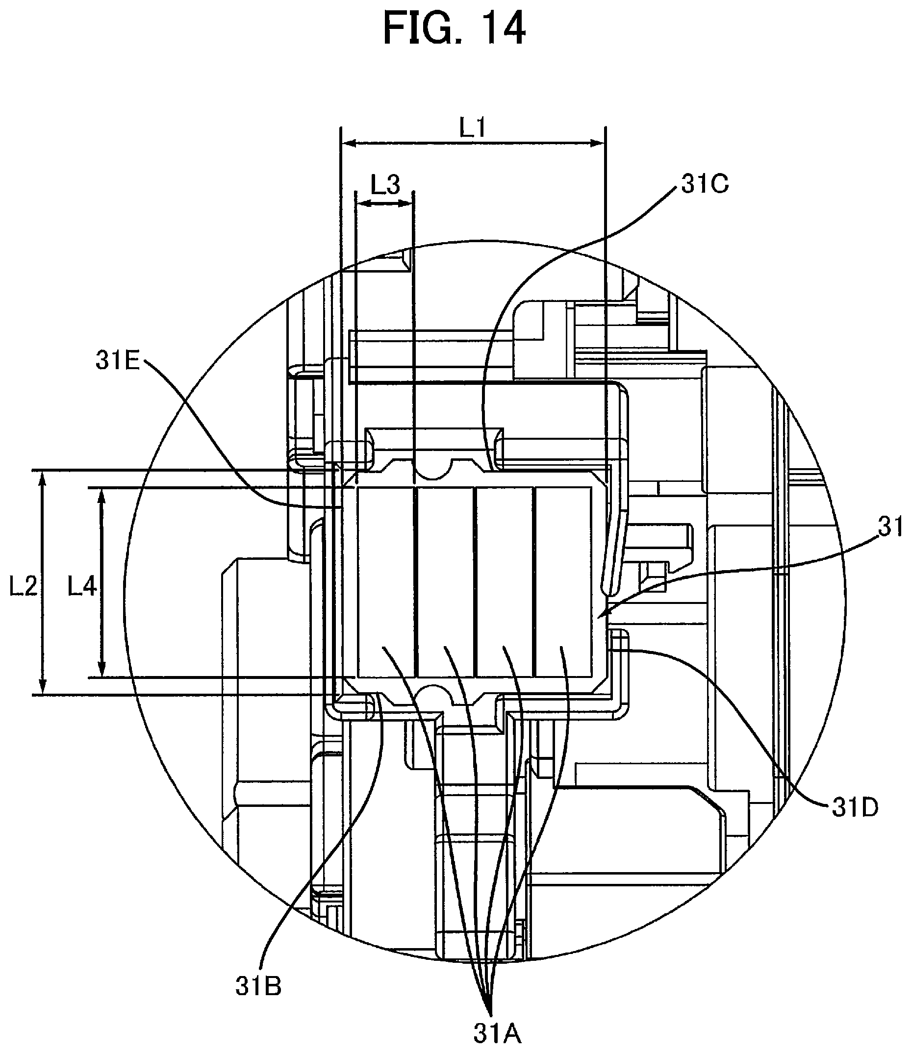 Patent US12360491 Figure 14 – Drum cartridge and developing cartridge capable of suppressing variation in position of electrical contact surface