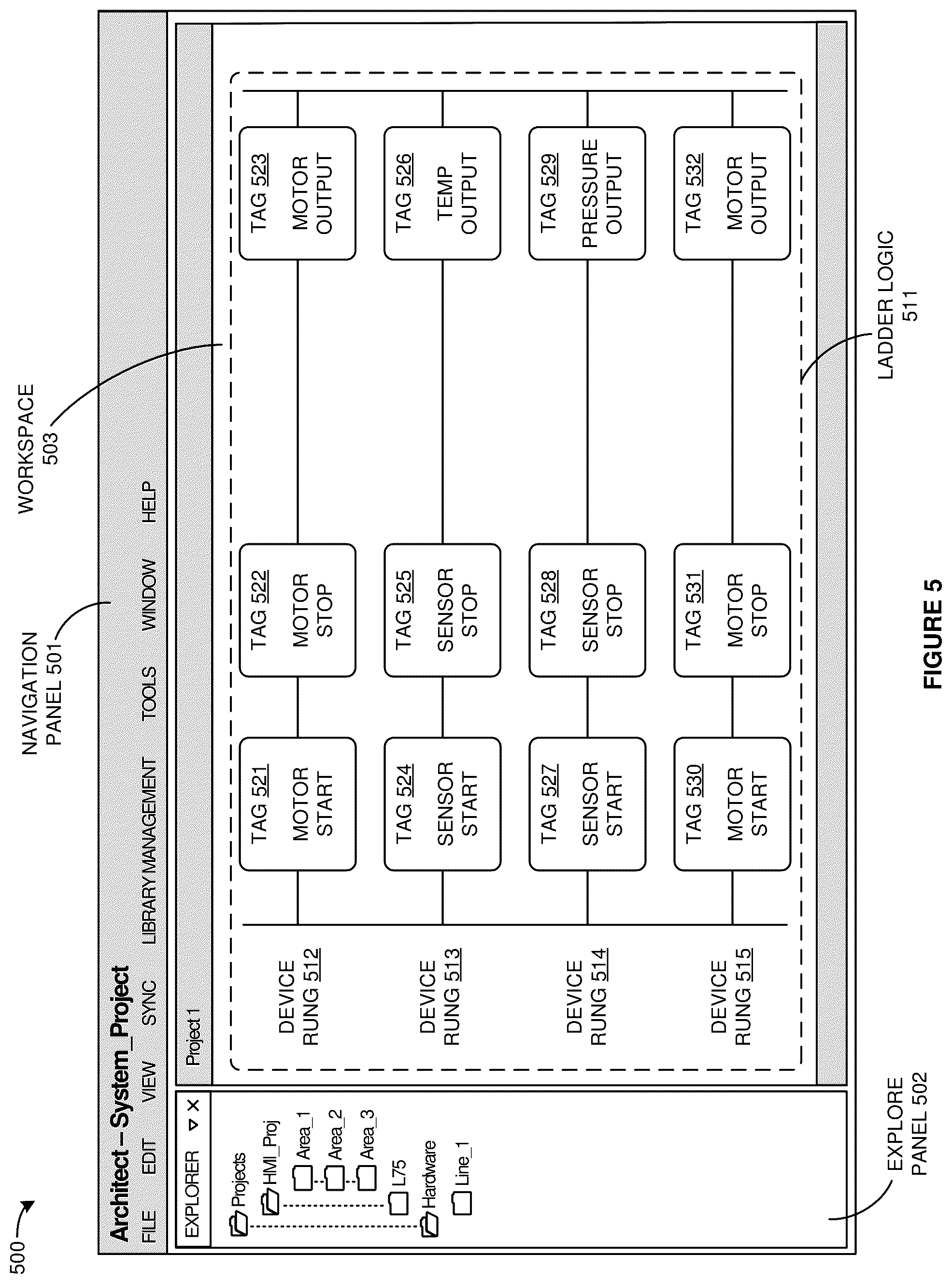 Patent US12360514 Figure 5 – Tag driven data pipelines in an industrial automation environment
