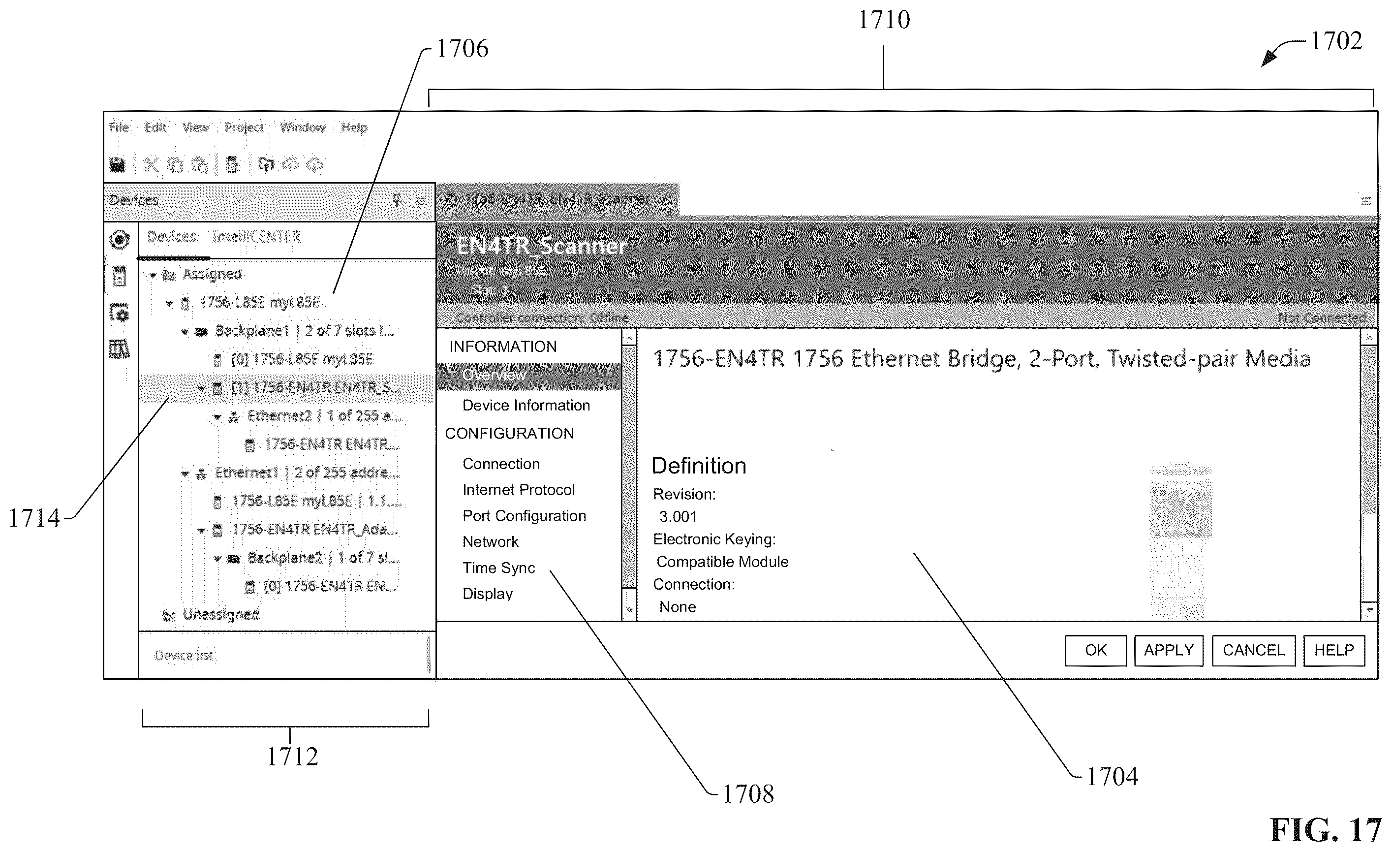 Patent US12360515 Figure 17 – Industrial automation system topology with point to point representation paths