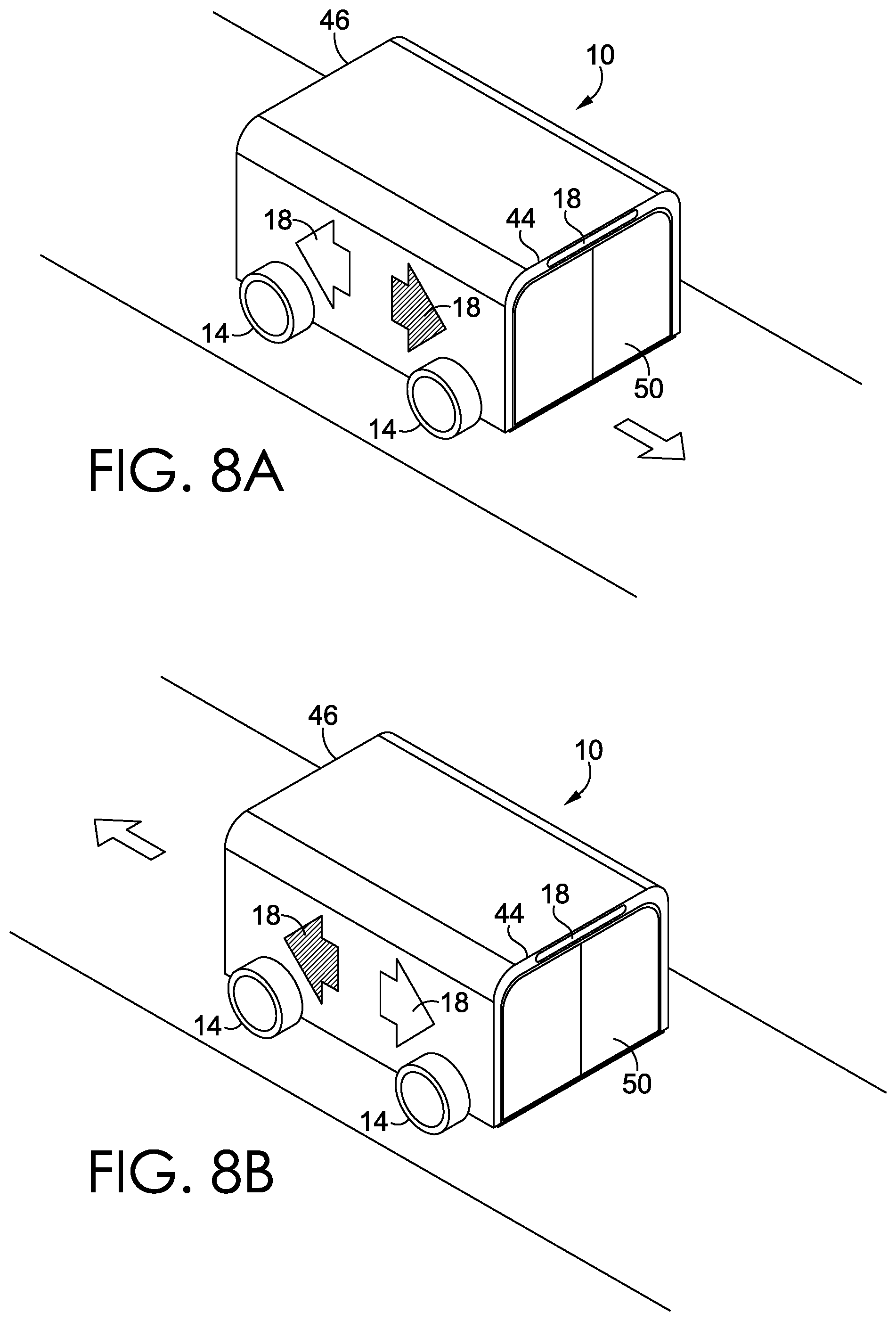 Patent US12360528 Figure 7 – Bi-directional autonomous logistics vehicles