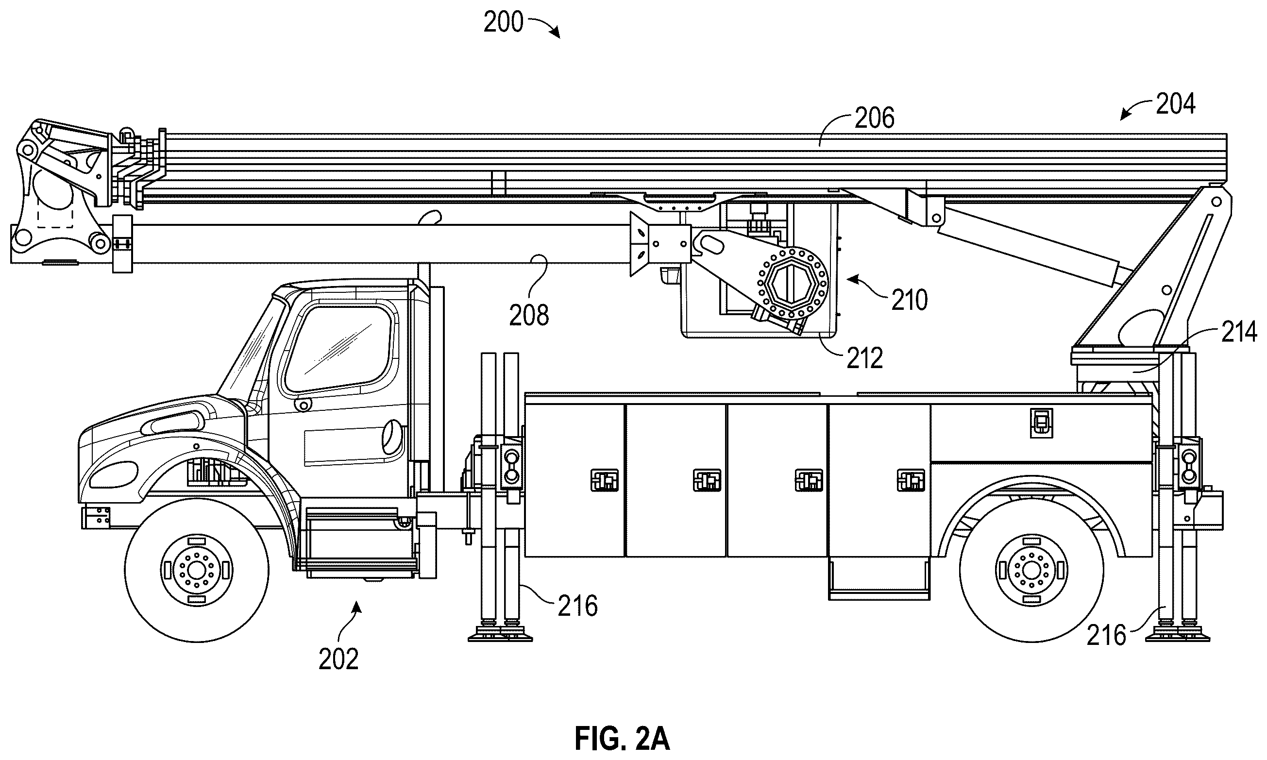 Patent US12360538 Figure 2 – Operations of articulating boom assemblies