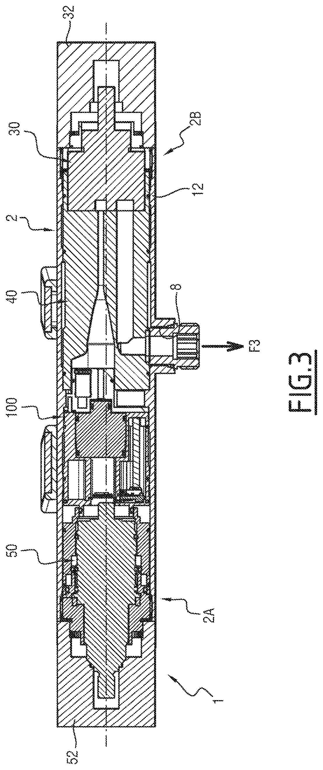 Patent US12360539 Figure 3 – Instrumented device for a mixing valve, as well as a mixing valve comprising such an instrumented device