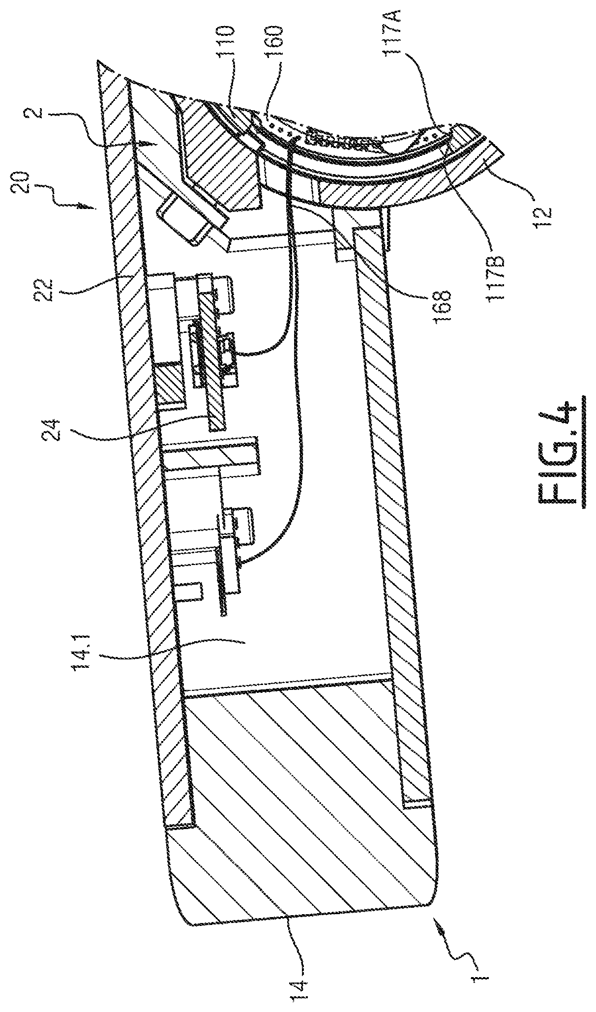 Patent US12360539 Figure 4 – Instrumented device for a mixing valve, as well as a mixing valve comprising such an instrumented device