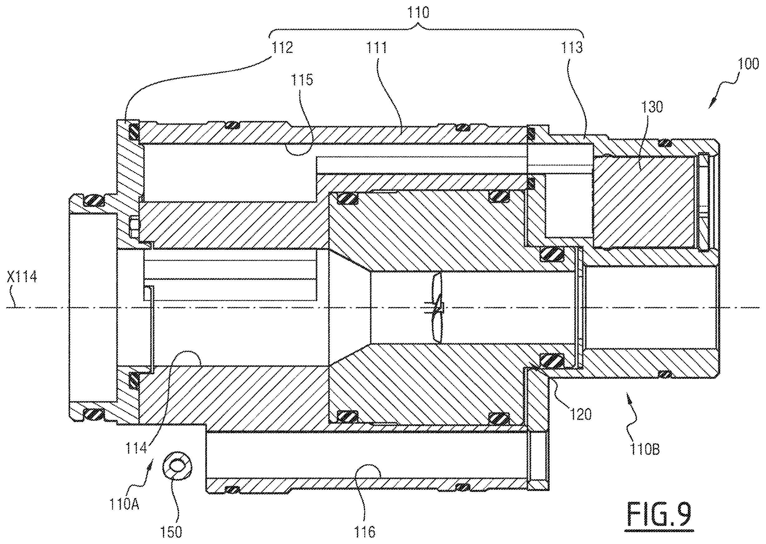 Patent US12360539 Figure 9 – Instrumented device for a mixing valve, as well as a mixing valve comprising such an instrumented device