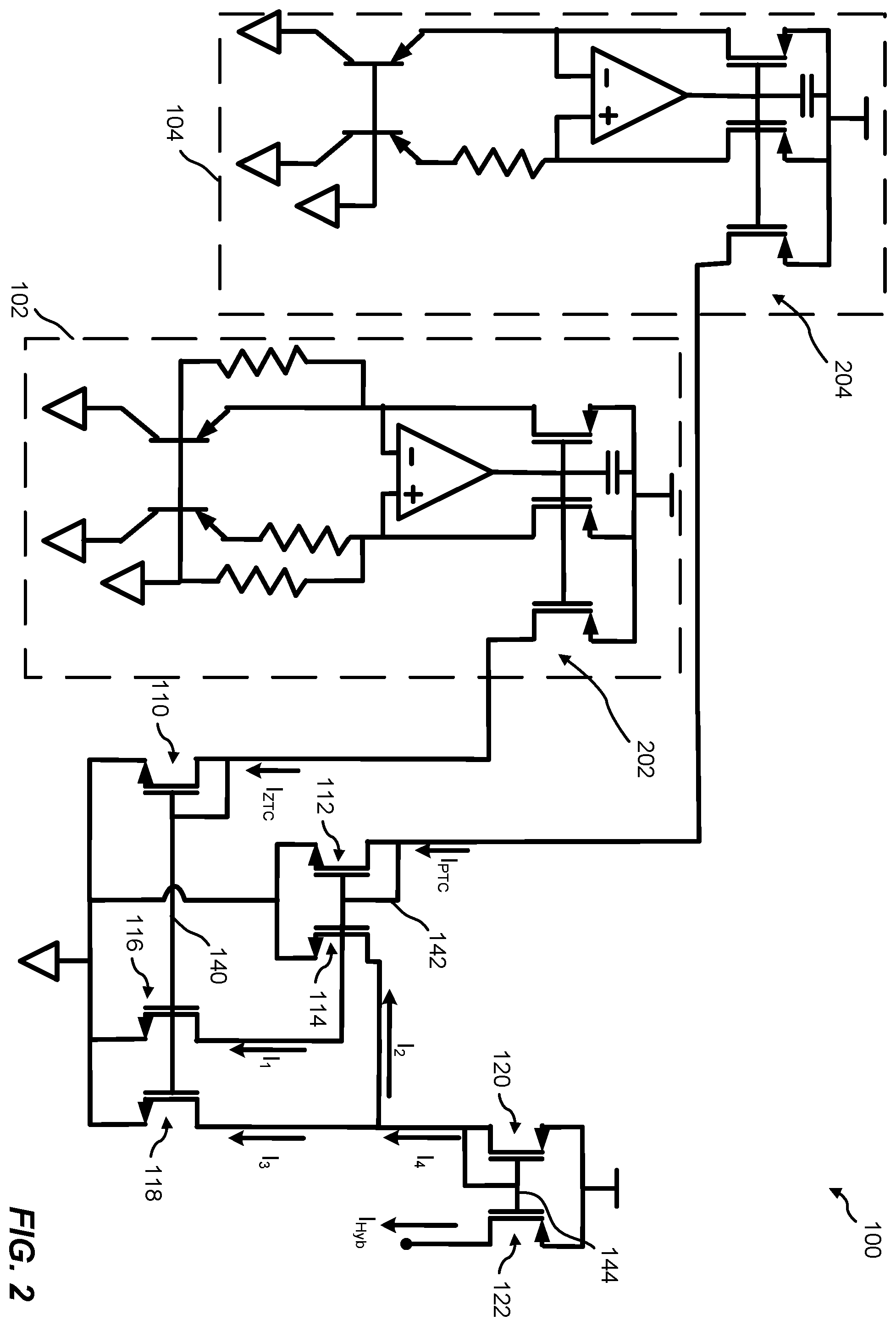 Patent US12360542 Figure 2 – Bias current with hybrid temperature profile