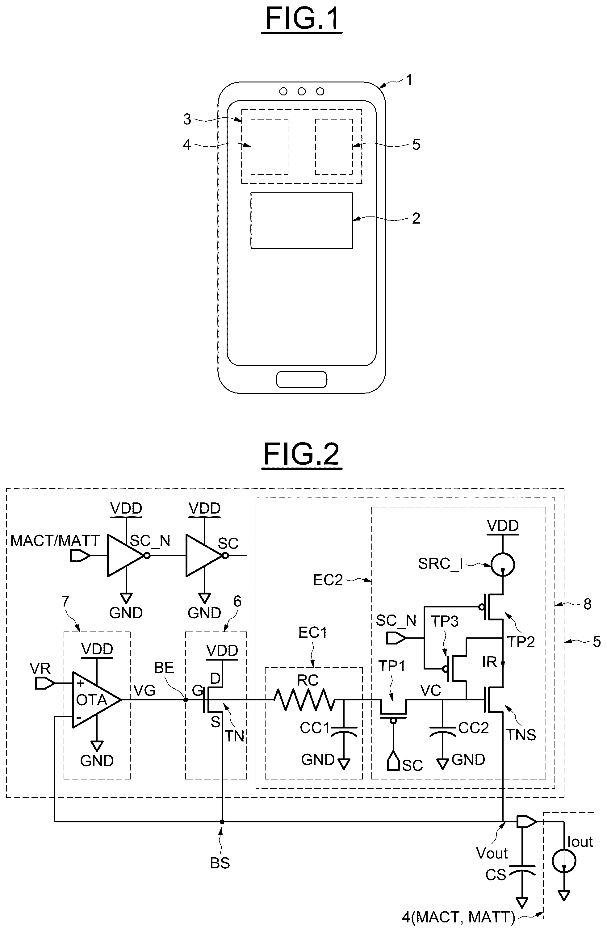 Patent US12360546 Figure 1 – Low-dropout voltage regulation device having compensation circuit to compensate for voltage overshoots and undershoots when changing between activity mode and standby mode