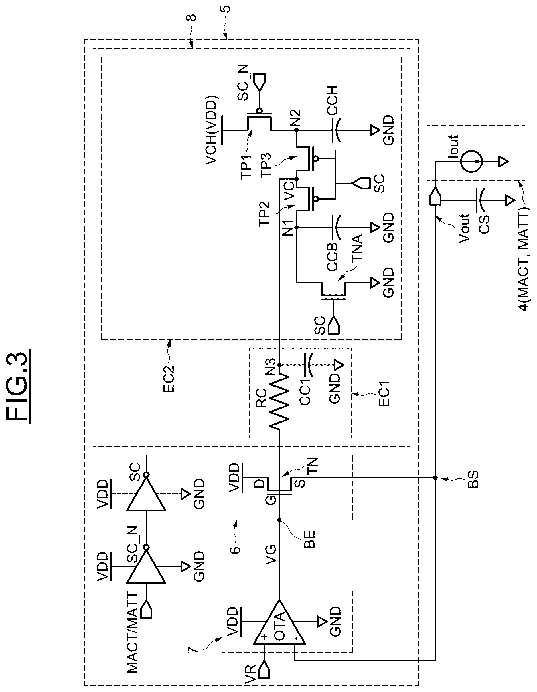 Patent US12360546 Figure 2 – Low-dropout voltage regulation device having compensation circuit to compensate for voltage overshoots and undershoots when changing between activity mode and standby mode