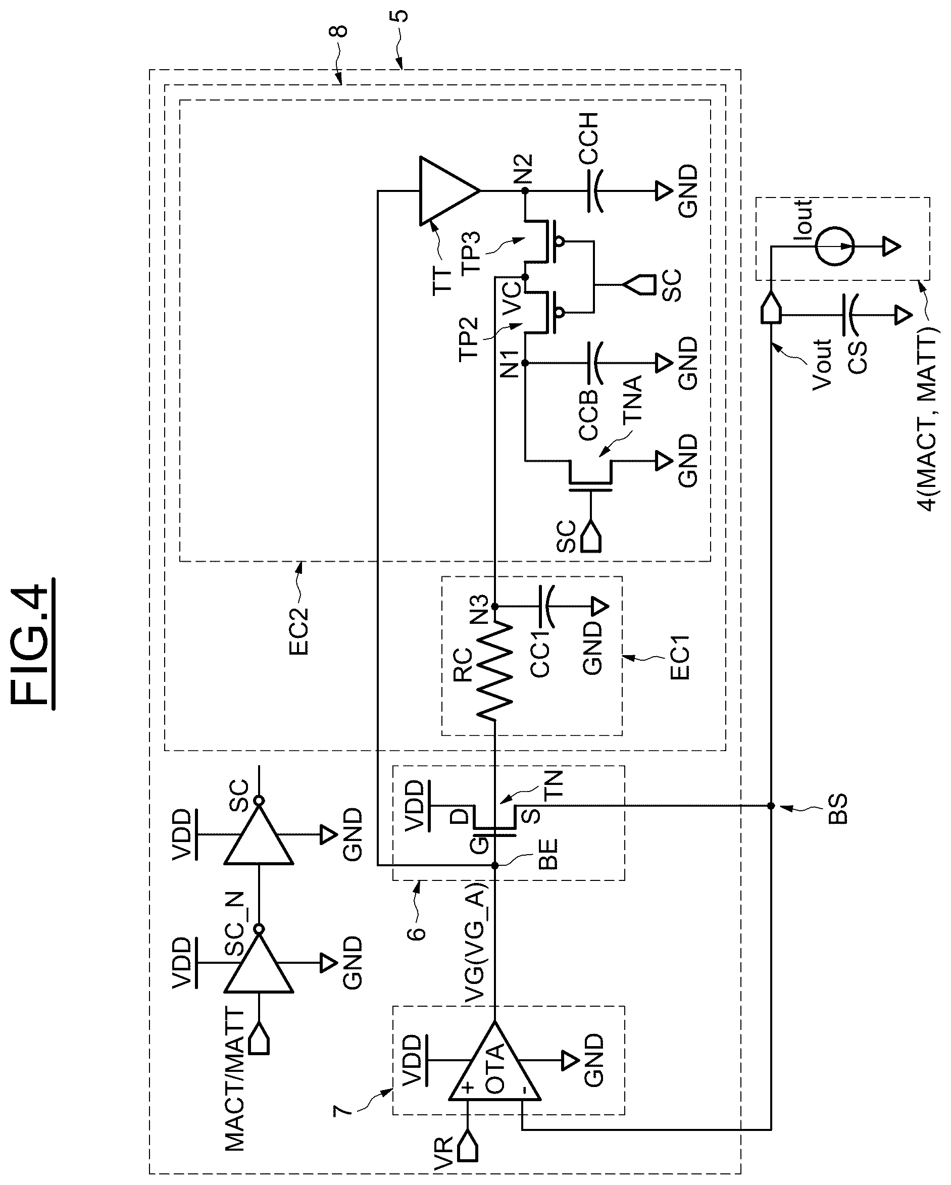 Patent US12360546 Figure 3 – Low-dropout voltage regulation device having compensation circuit to compensate for voltage overshoots and undershoots when changing between activity mode and standby mode