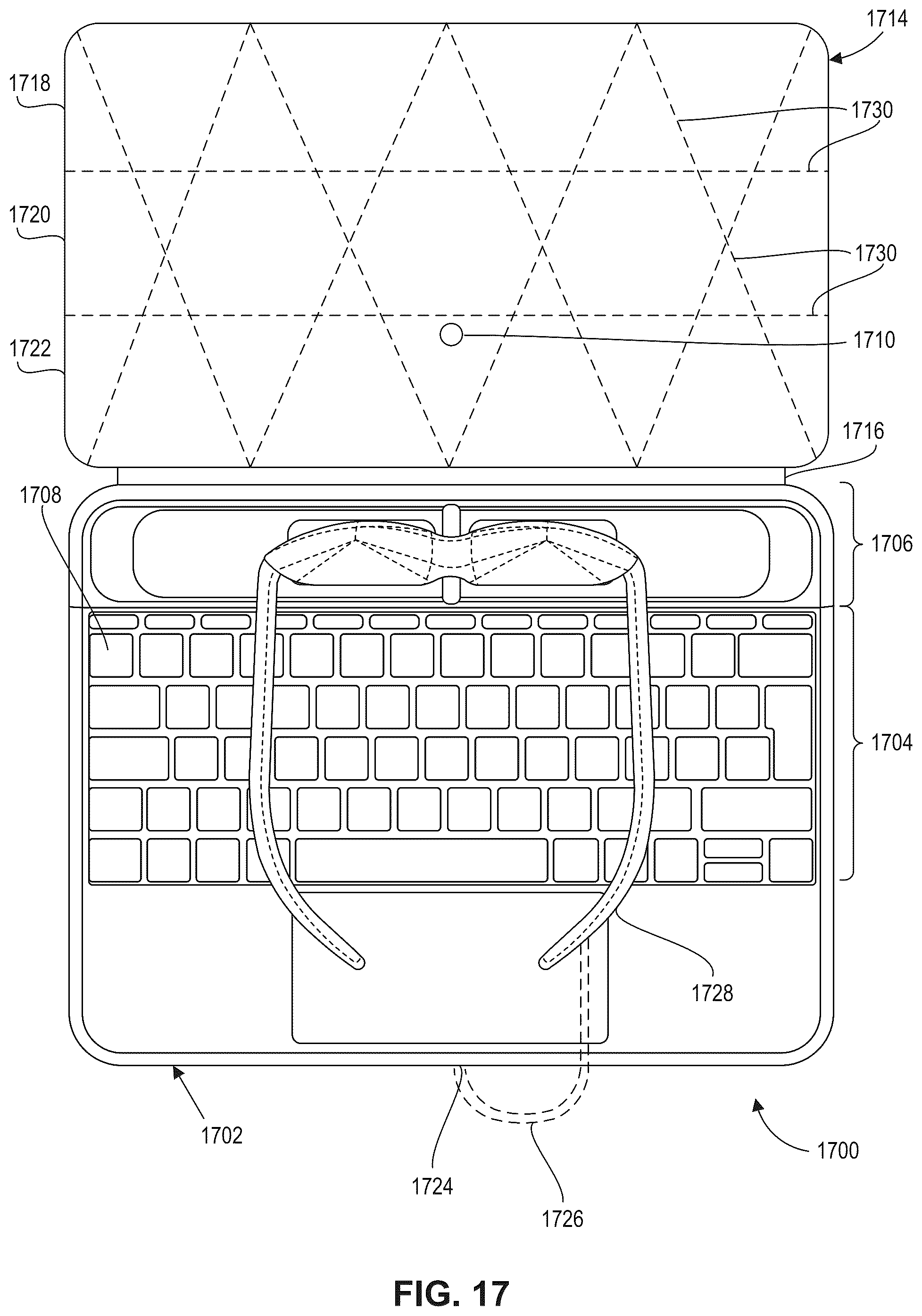 Patent US12360558 Figure 17 – Altering display of virtual content based on mobility status change