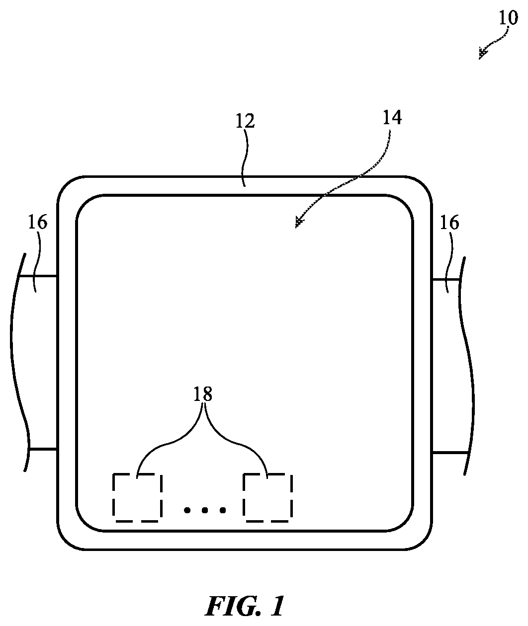 Patent US12360567 Figure 1 – Electronic devices with molded display mounting structures