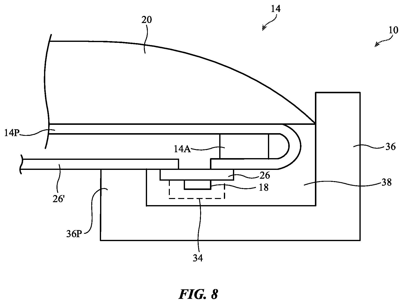 Patent US12360567 Figure 6 – Electronic devices with molded display mounting structures