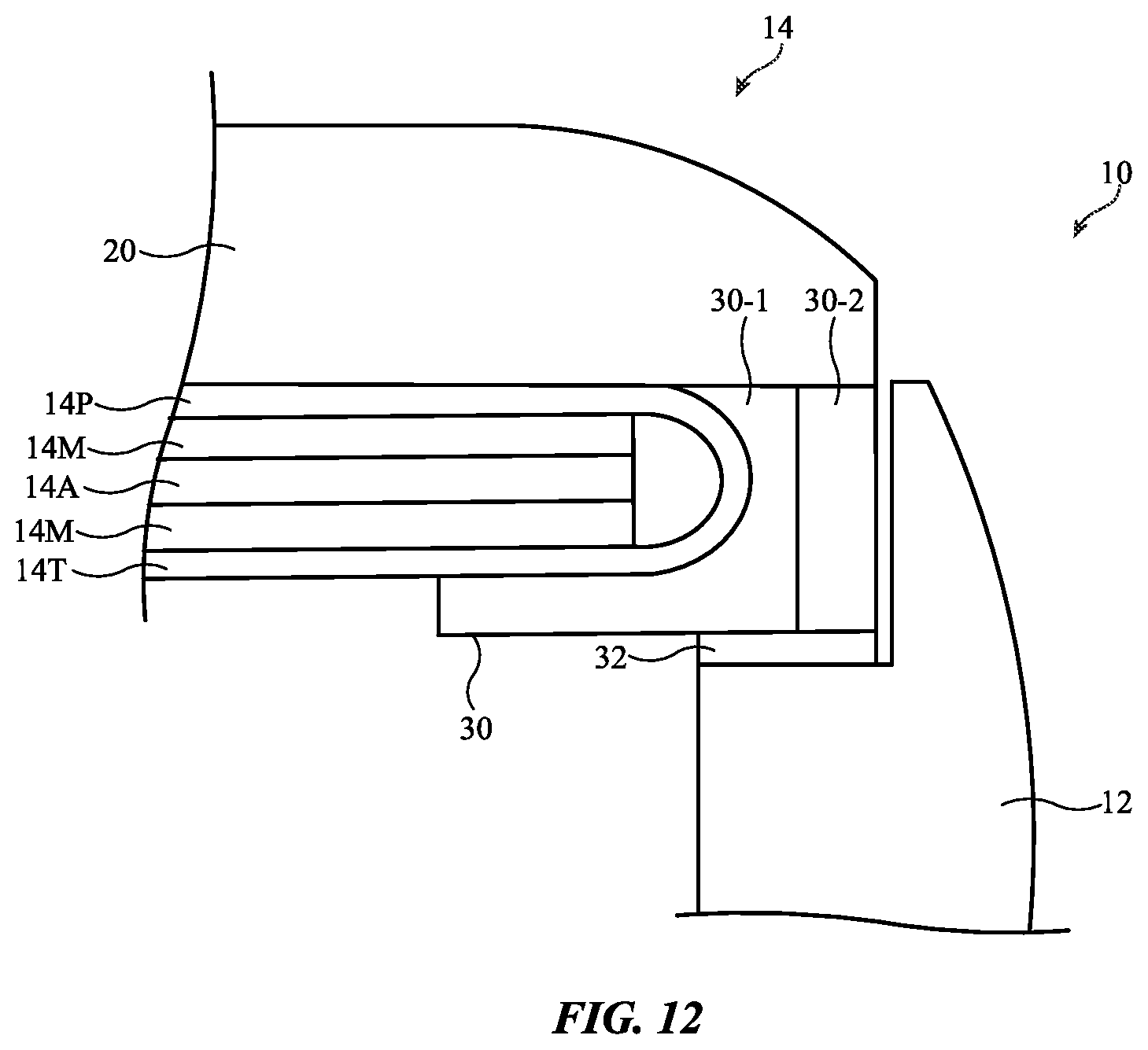 Patent US12360567 Figure 10 – Electronic devices with molded display mounting structures