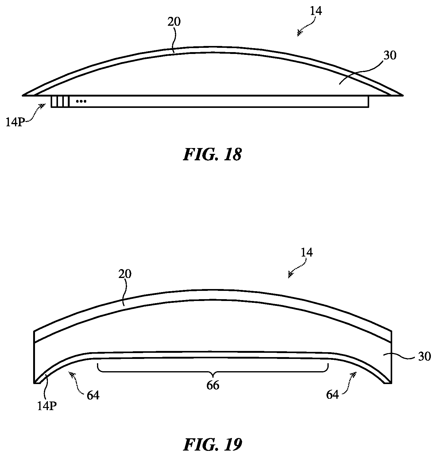 Patent US12360567 Figure 16 – Electronic devices with molded display mounting structures
