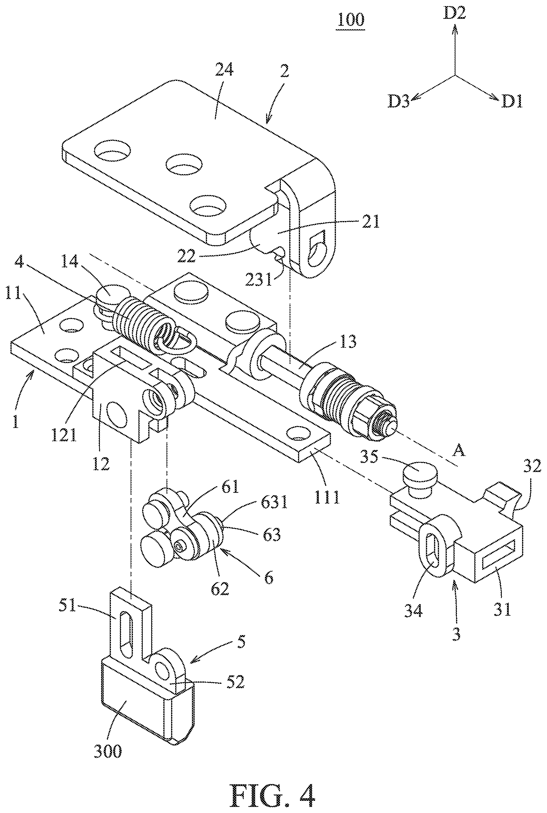 Patent US12360576 Figure 4 – Rotating shaft device