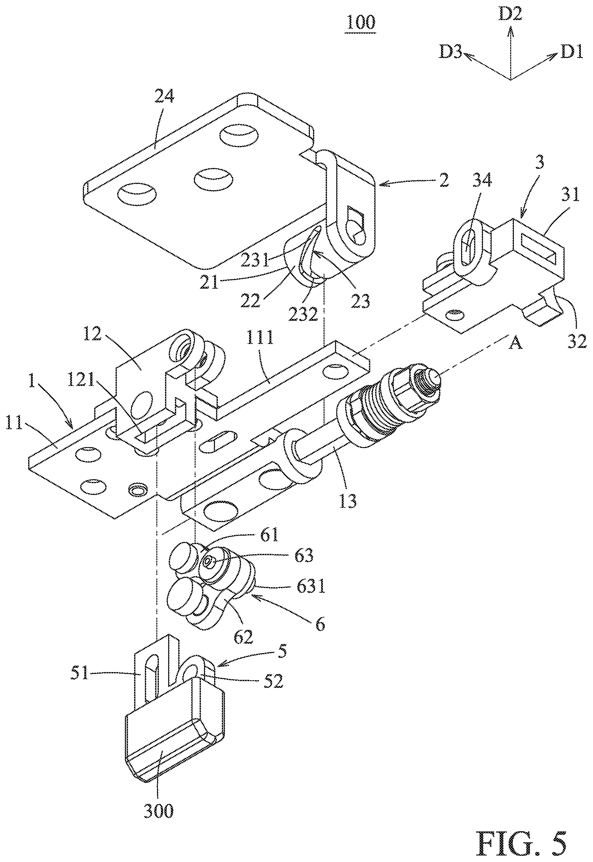 Patent US12360576 Figure 5 – Rotating shaft device