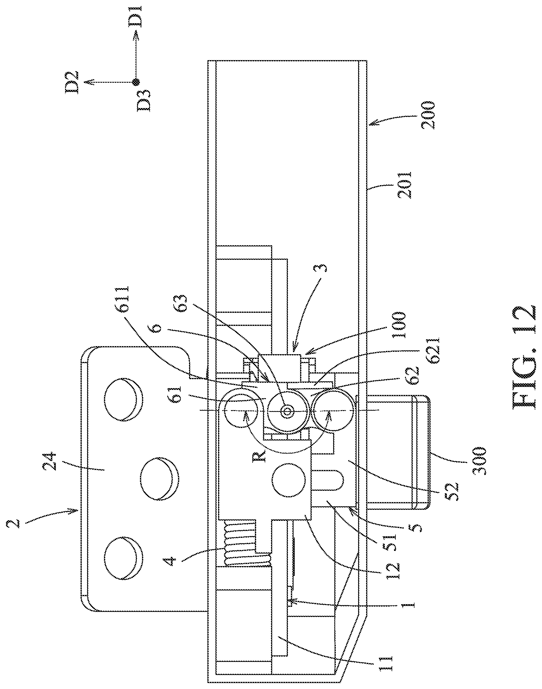 Patent US12360576 Figure 12 – Rotating shaft device