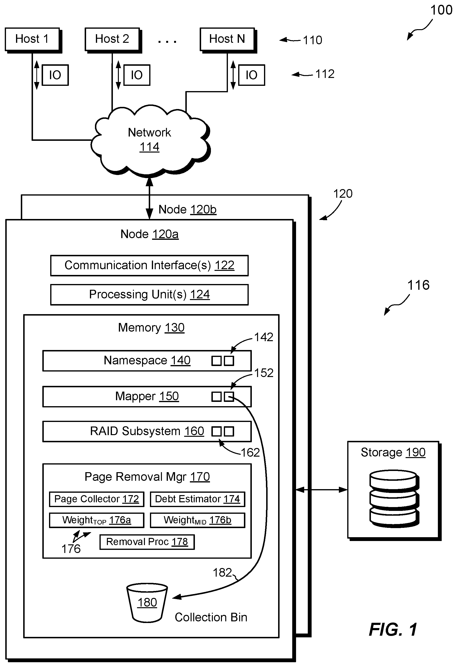 Patent US12360693 — Processing pages marked for deletion — Figure 1