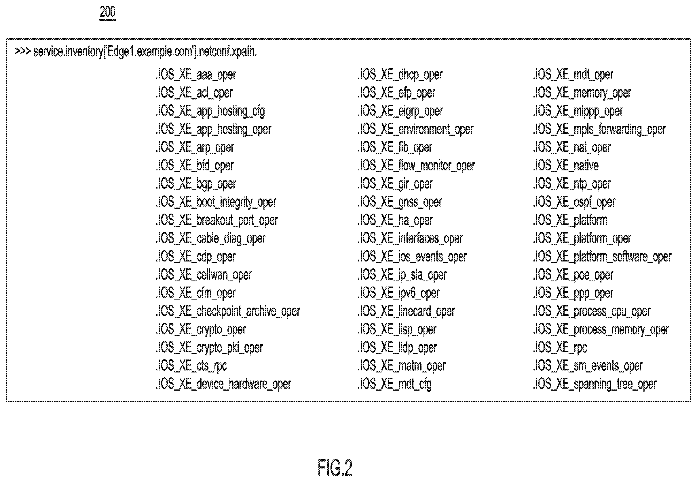 Patent US12360790 Figure 2 – Generating application programming interface based on object models from network devices
