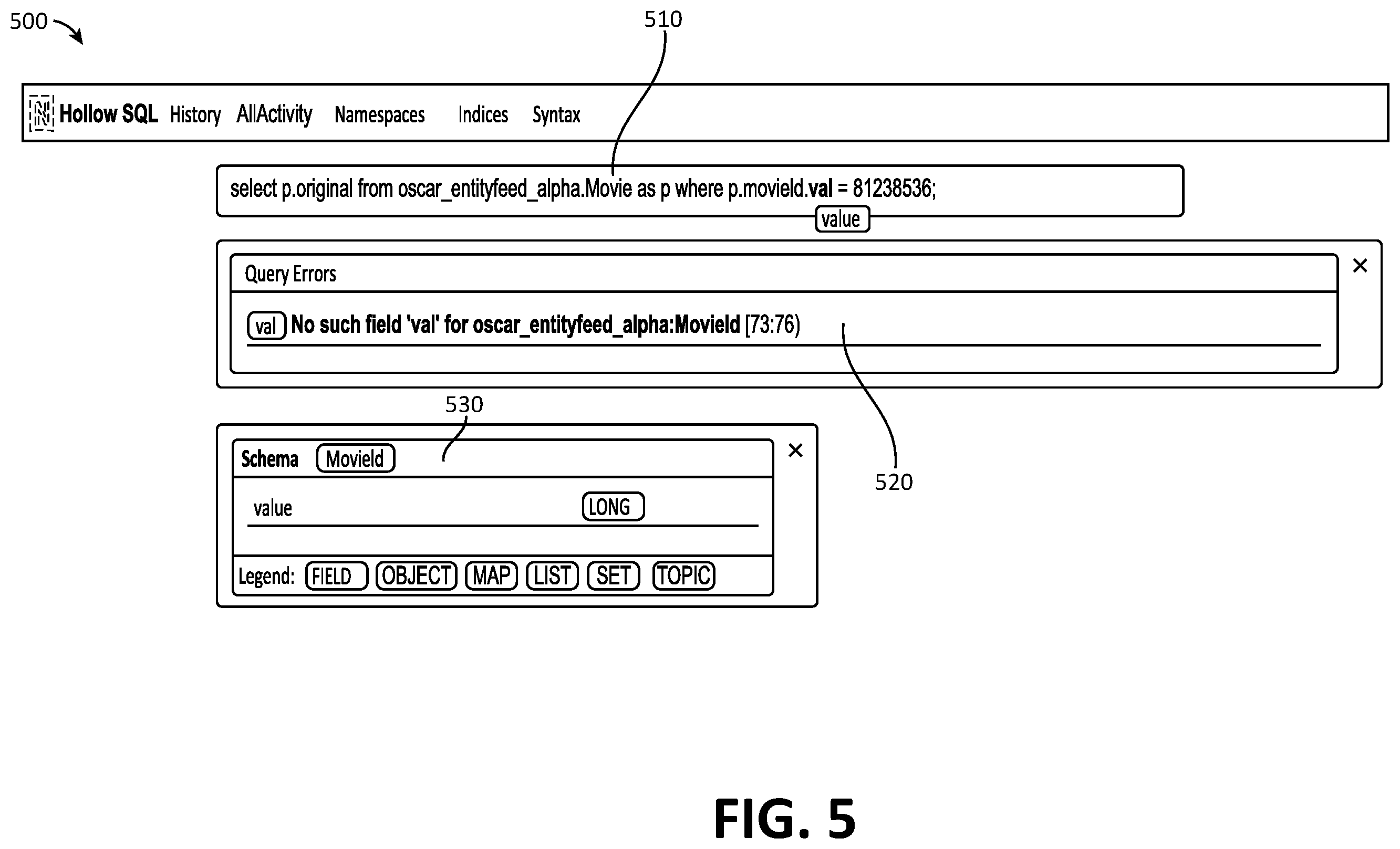 Patent US12360973 Figure 5 – Real-time indexing of in-memory datasets based on structured queries