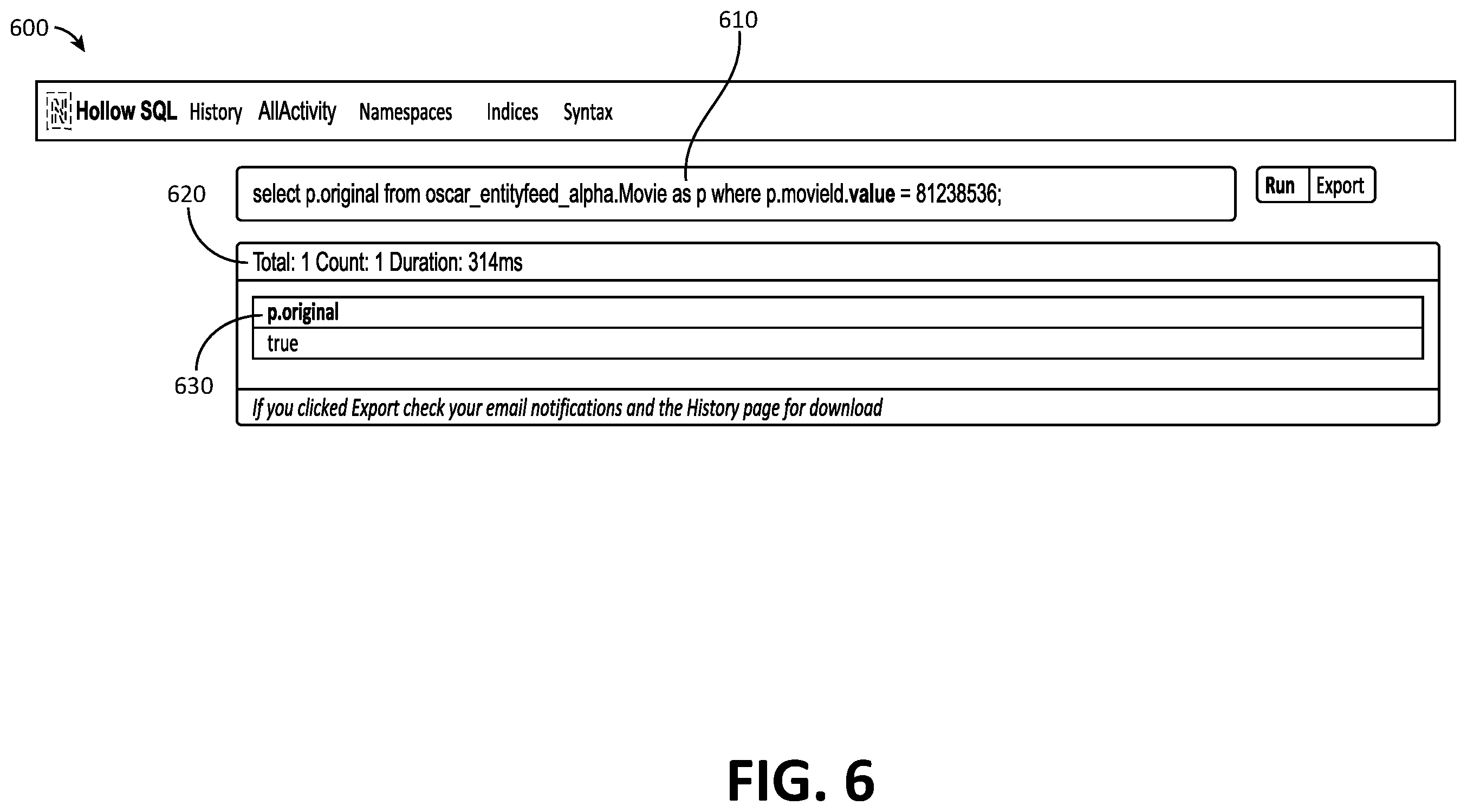 Patent US12360973 Figure 6 – Real-time indexing of in-memory datasets based on structured queries