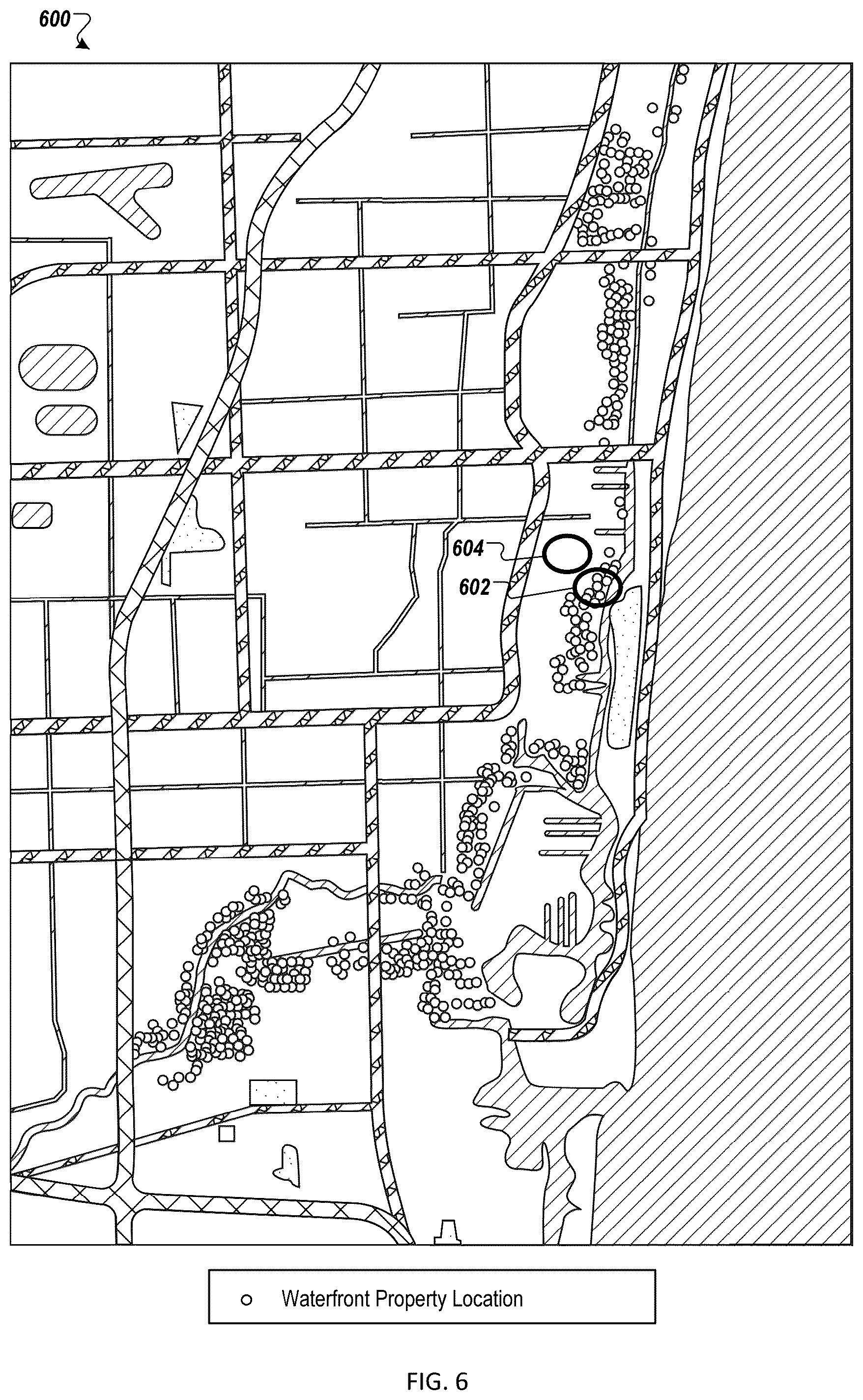 Patent US12361034 Figure 6 – Systems and methods of establishing correlative relationships between geospatial data features in feature vectors representing property locations