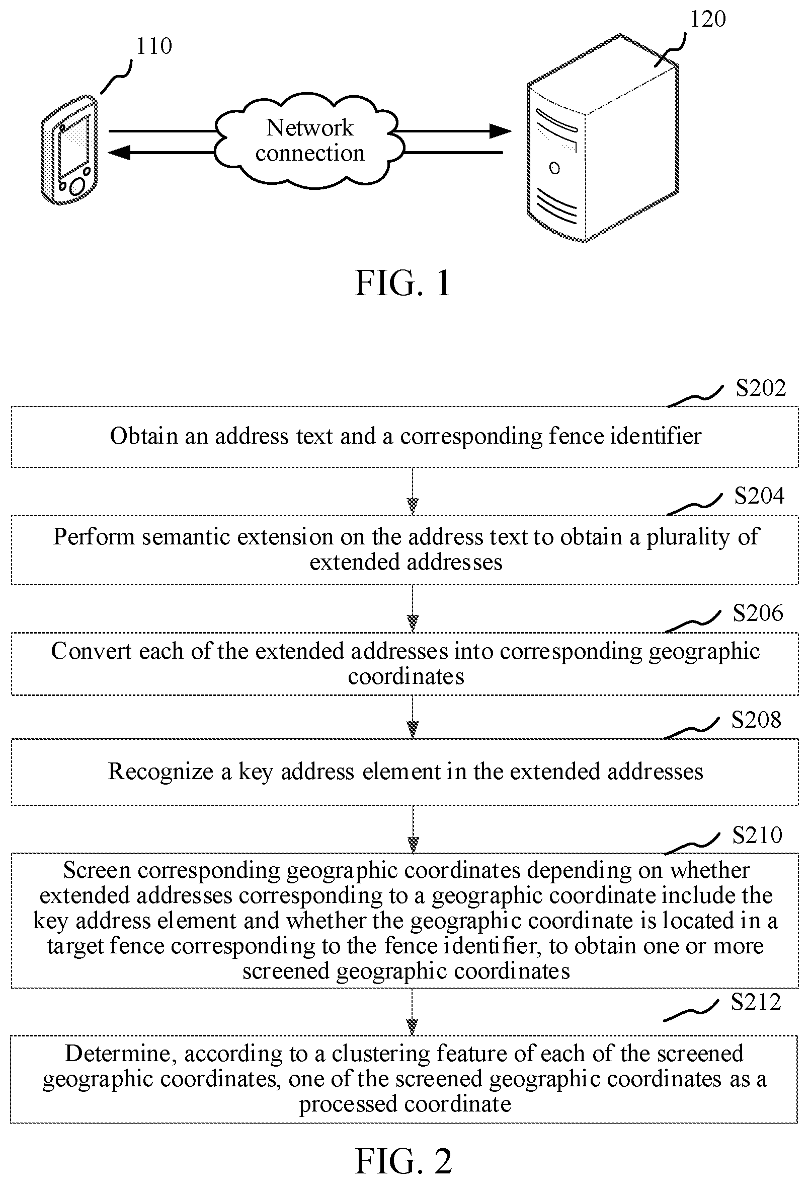 Patent US12361046 Figure 1 – Geo-fence based coordinate data processing method and apparatus, and computer device