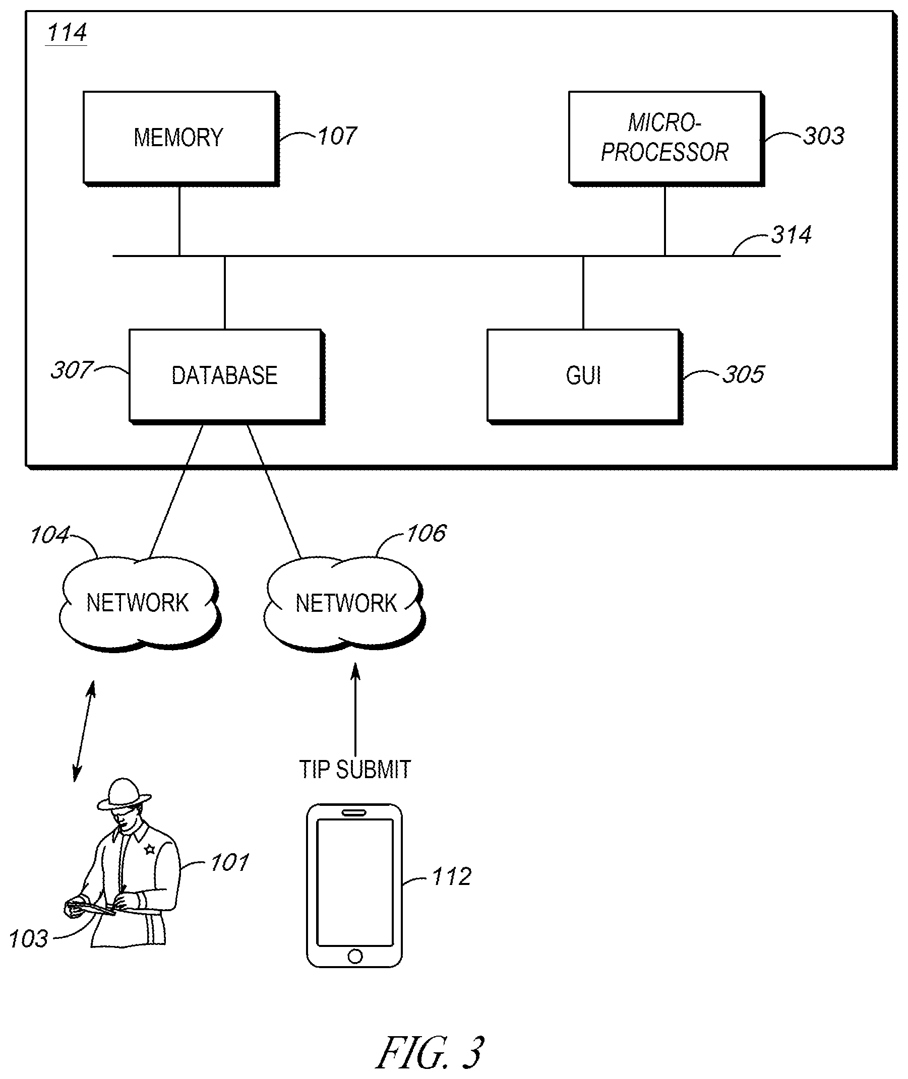 Patent US12361054 Figure 3 – Method and apparatus for assigning a reliability score for tip submissions