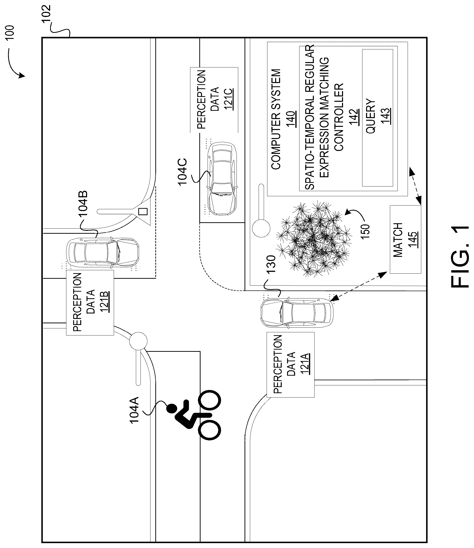 Patent US12361086 Figure 1 – Methods and systems for spatio-temporal regular expression matching