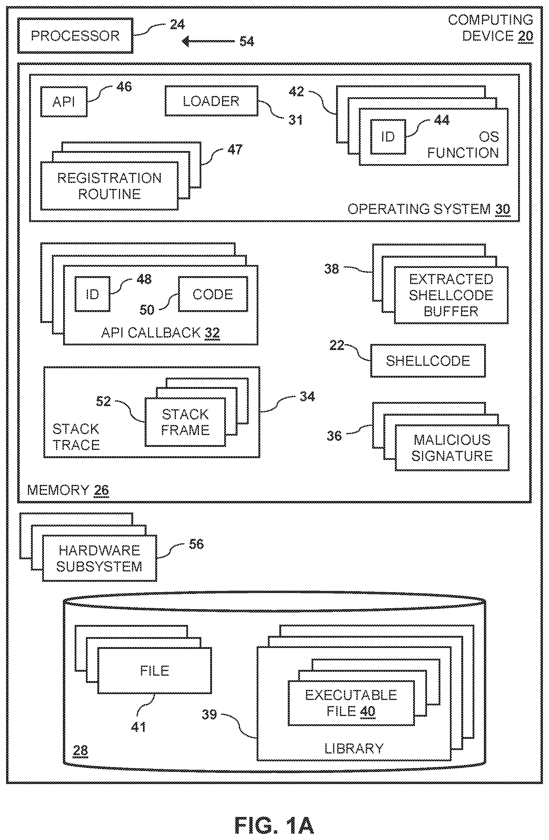 Patent US12361130 Figure 1 – Real-time shellcode detection and prevention
