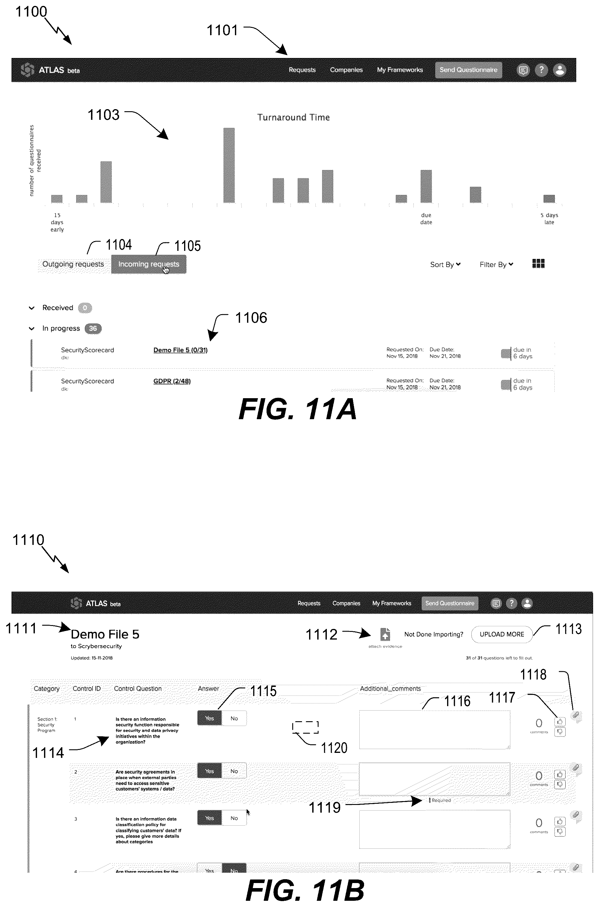 Patent US12361135 Figure 16 – Inquiry response mapping for determining a cybersecurity risk level of an entity
