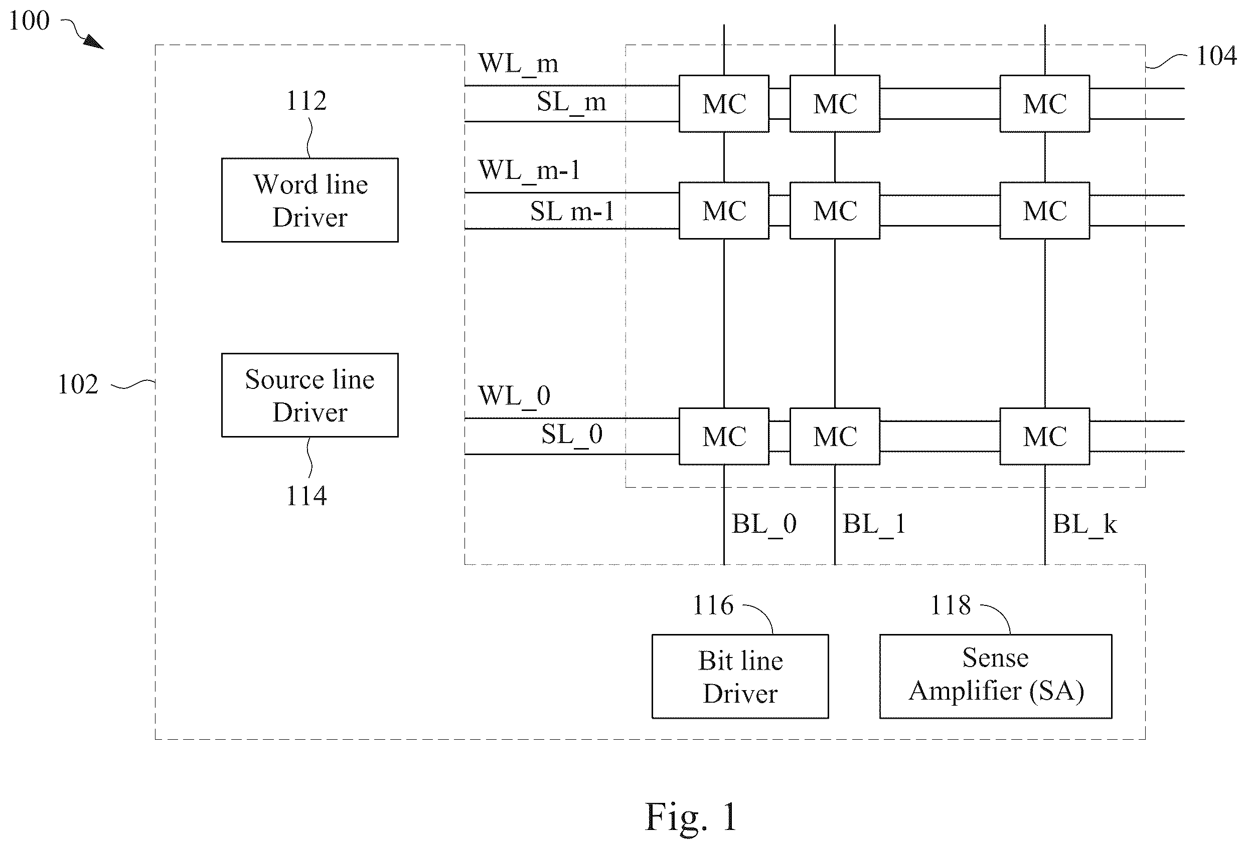 Patent US12361192 Figure 1 – Memory device, integrated circuit device and method