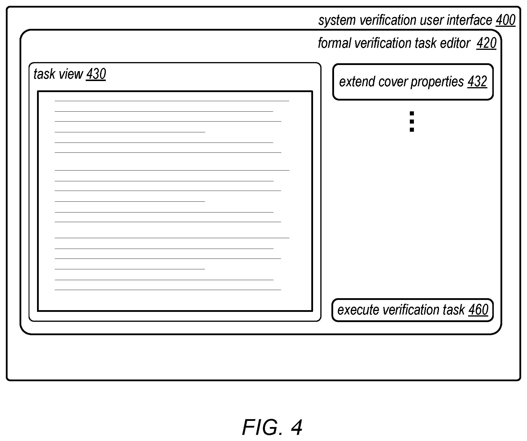 Patent US12361195 Figure 4 – Extending cover properties in formal verification to generate failure traces that reach end-of-test