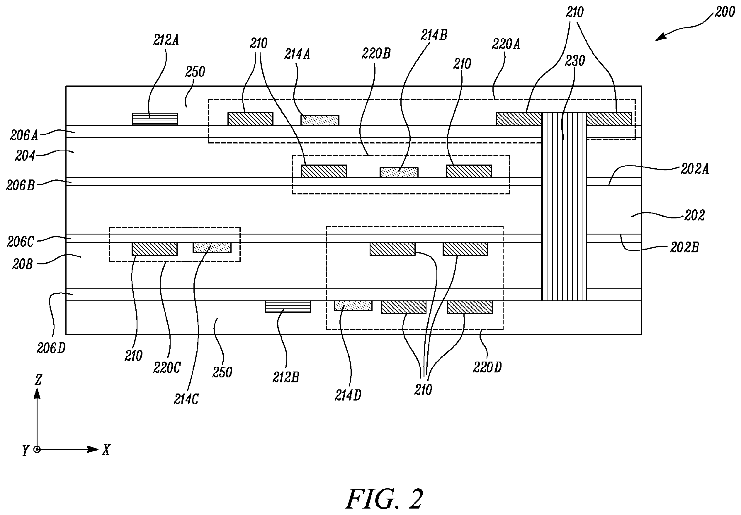 Patent US12361198 Figure 2 – Printed circuit board and method for designing the same