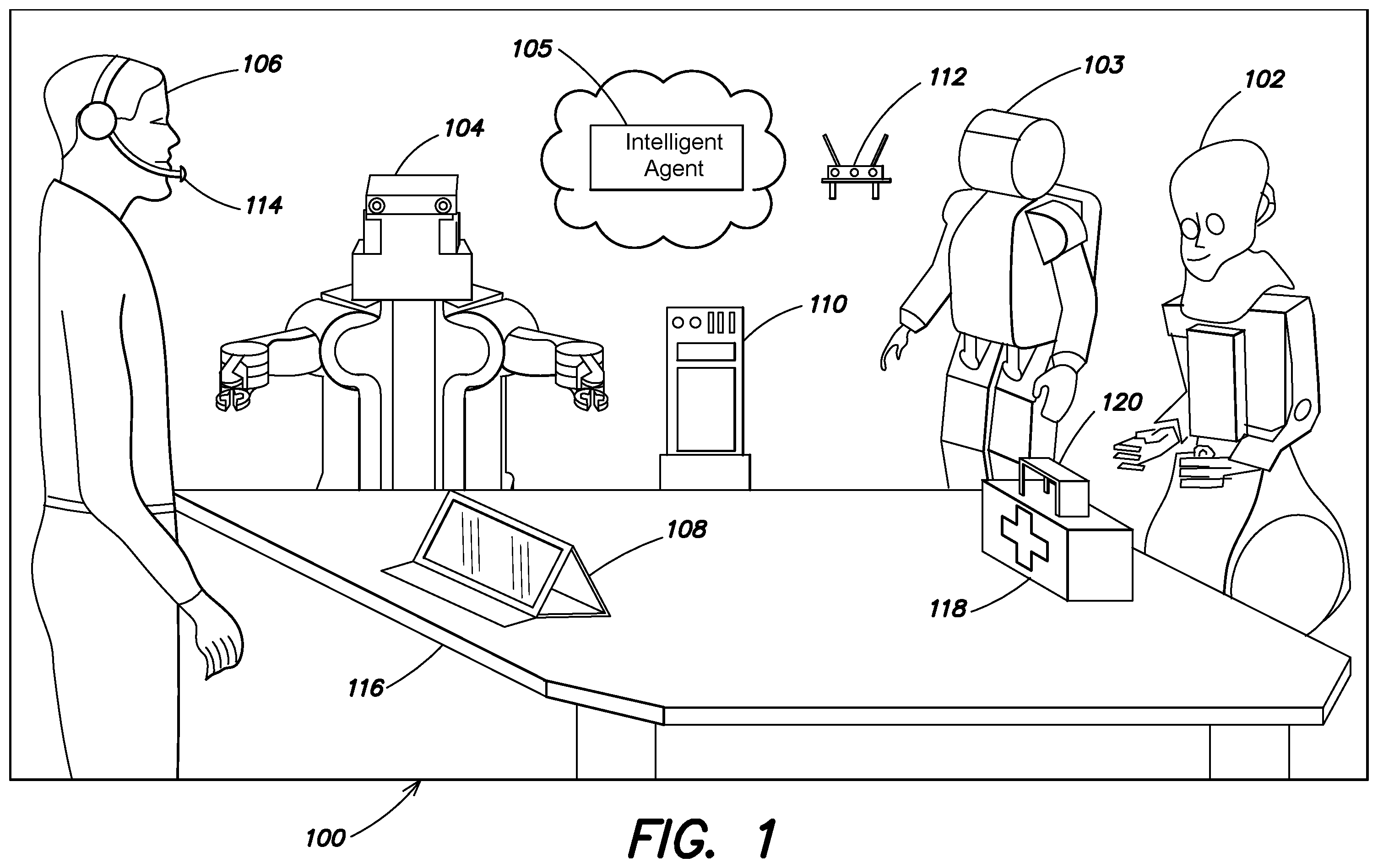 Patent US12361200 Figure 1 – Systems and methods enabling online one-shot learning and generalization by intelligent systems of task-relevant features and transfer to a cohort of intelligent systems