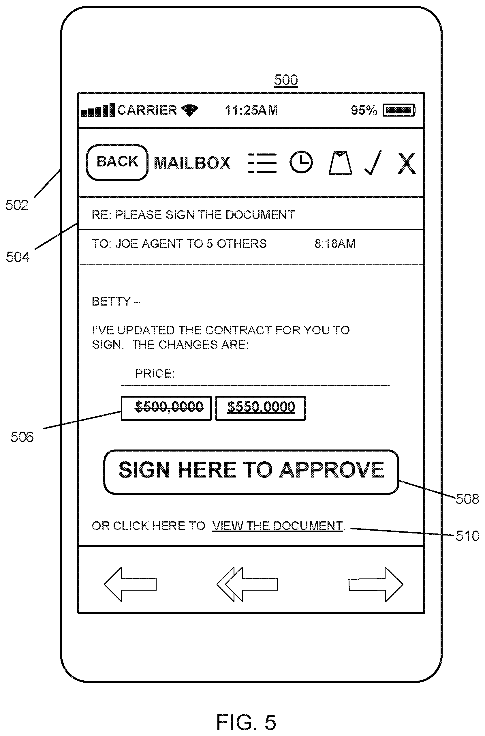 Patent US12361205 Figure 5 – Simplified form interface system and method