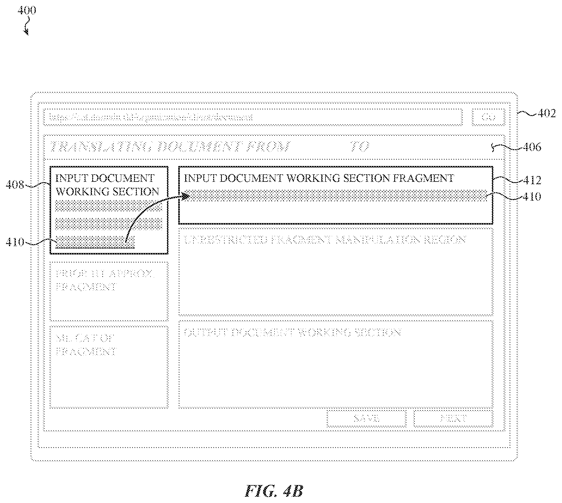 Patent US12361231 Figure 5 – User interface for collaborative computer-aided language translation platform