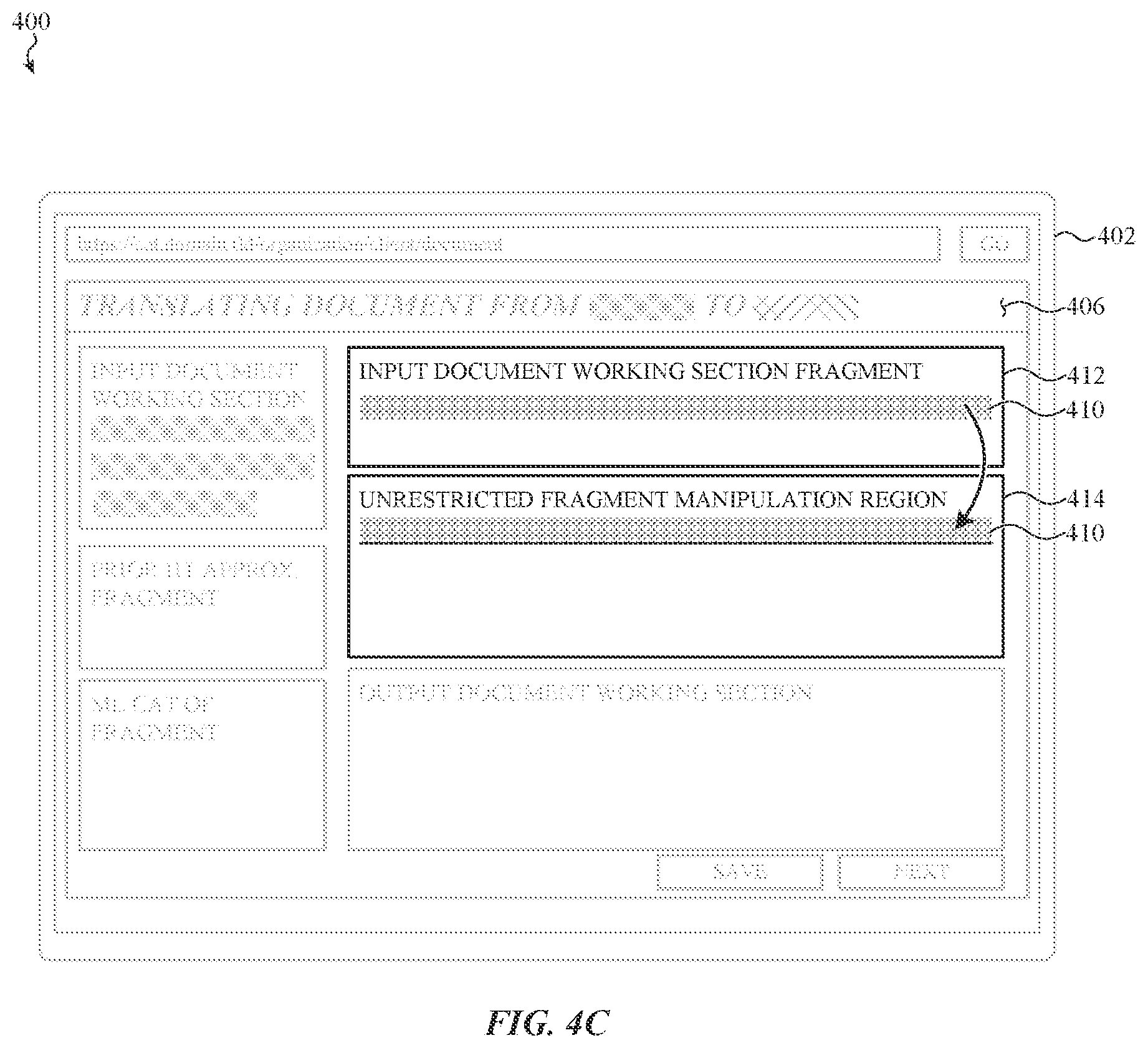 Patent US12361231 Figure 6 – User interface for collaborative computer-aided language translation platform
