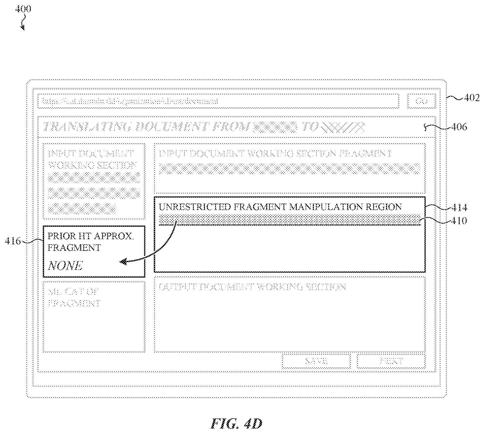 Patent US12361231 Figure 7 – User interface for collaborative computer-aided language translation platform
