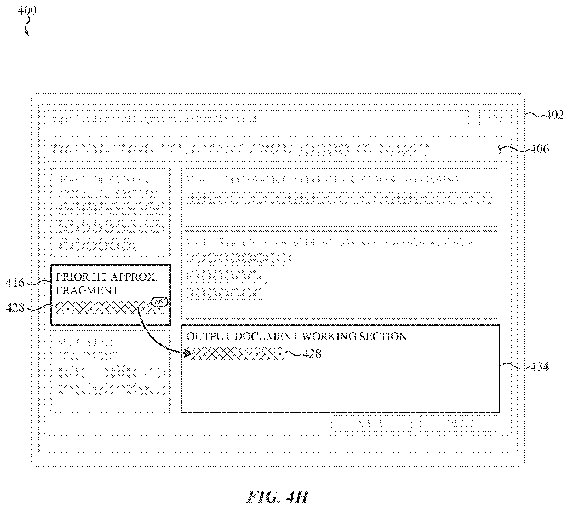 Patent US12361231 Figure 11 – User interface for collaborative computer-aided language translation platform