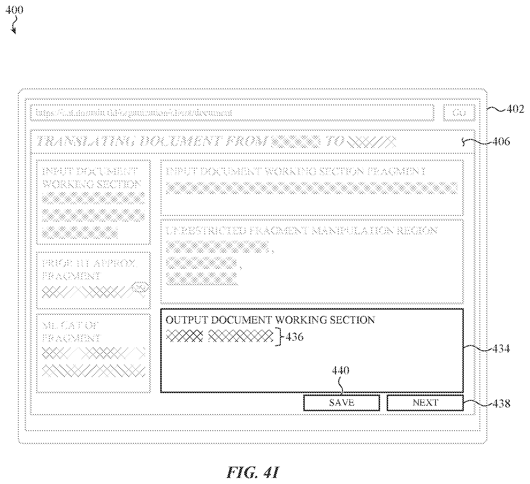 Patent US12361231 Figure 12 – User interface for collaborative computer-aided language translation platform