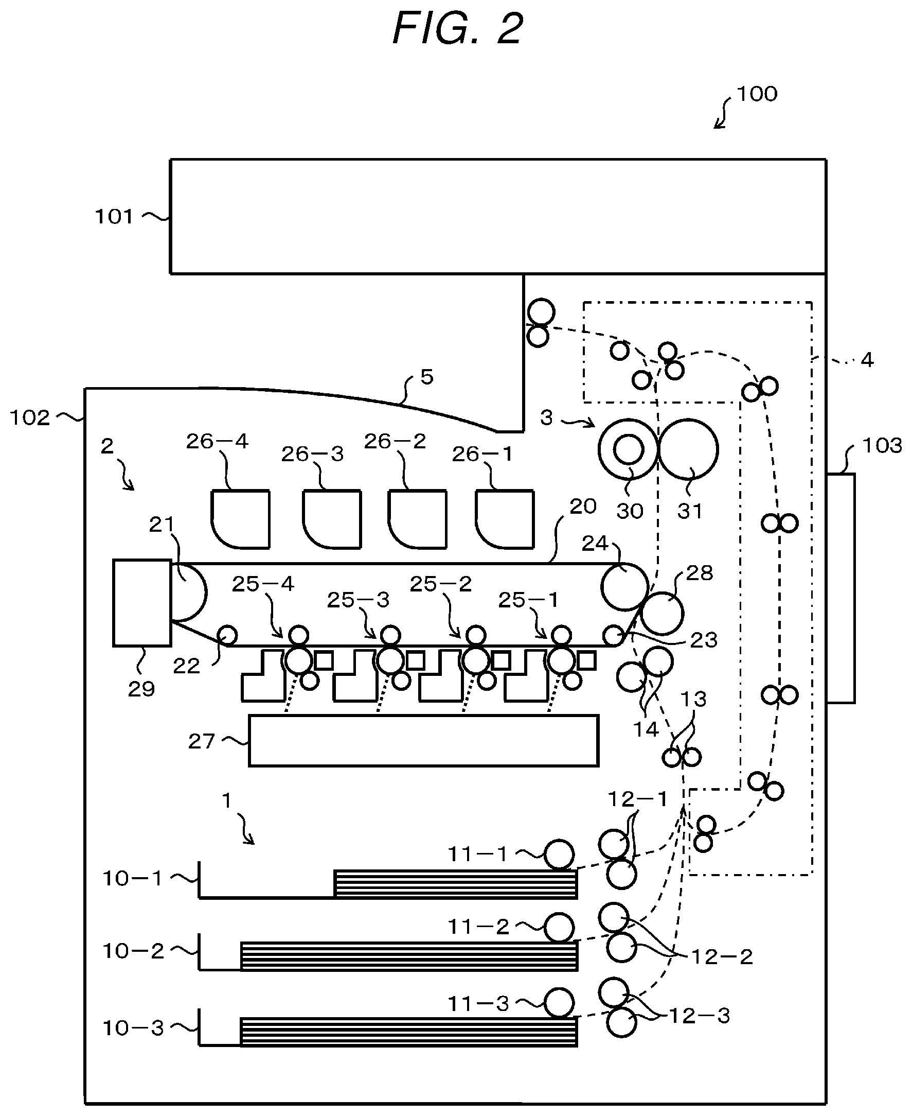 Patent US12361232 Figure 2 – Image forming apparatus, system, and method that changes output intensity or received threshold based on an image forming operation