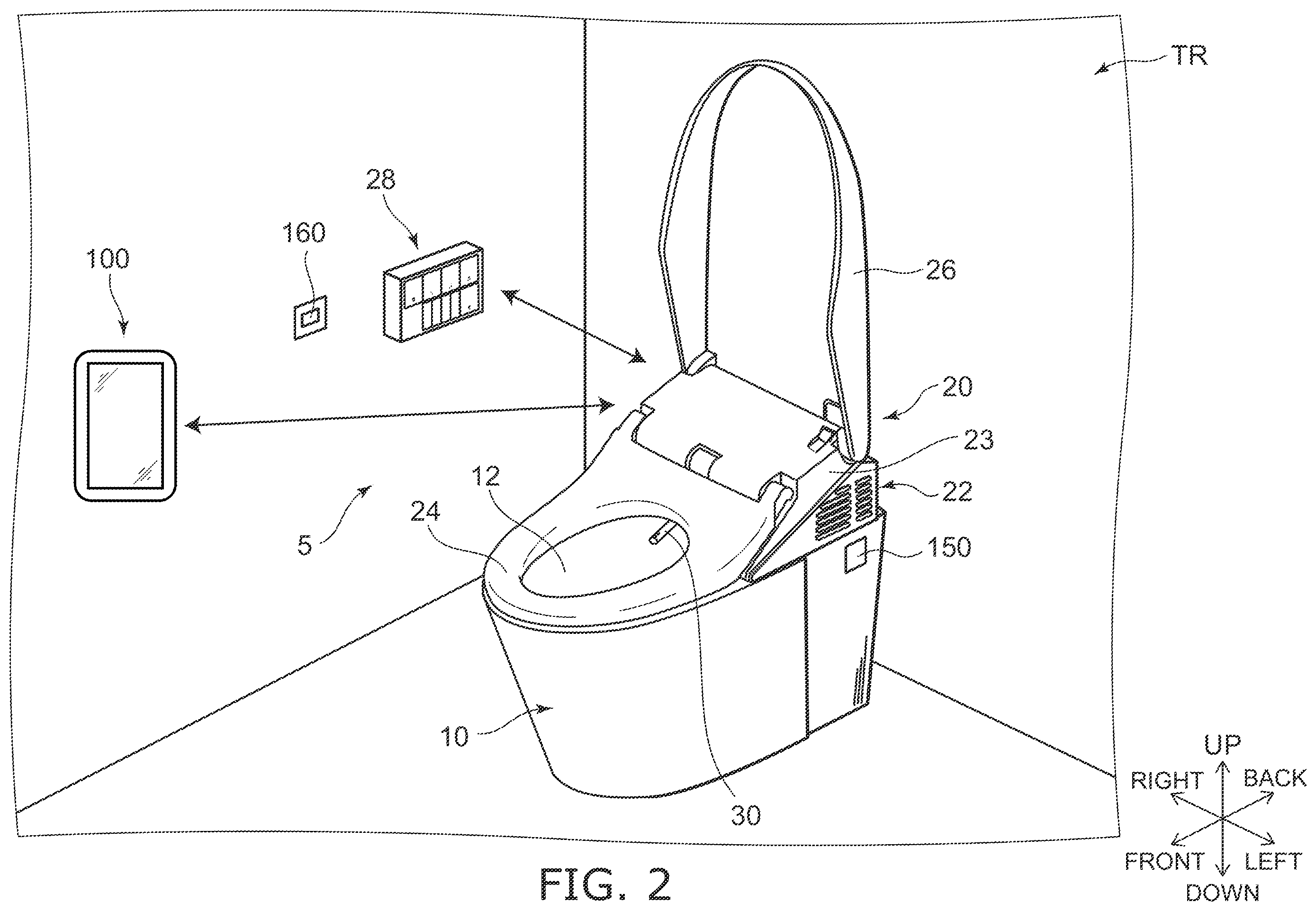 Patent US12361234 Figure 2 – Toilet device, toilet system, method for setting remote operation, and non-transitory computer-readable storage medium