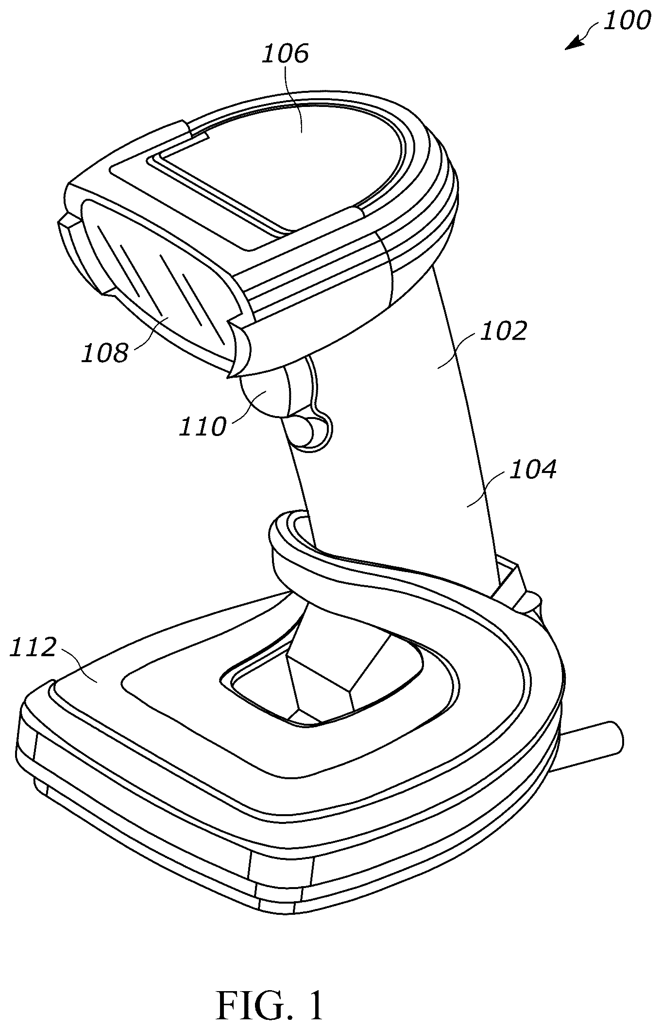 Patent US12361240 Figure 1 – Method and system for reducing perceived illumination flicker in multi-sensor barcode scanners