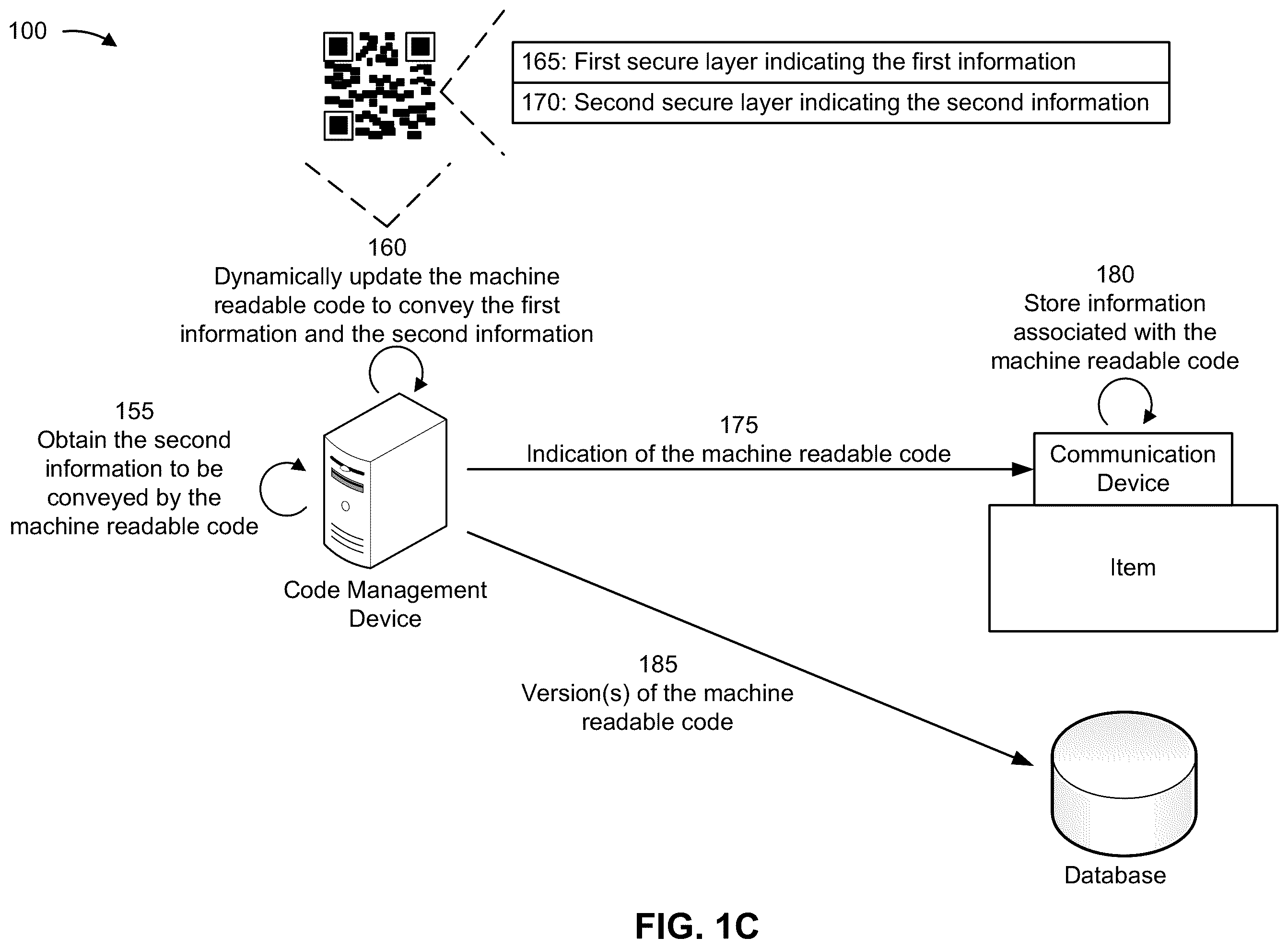 Patent US12361247 Figure 3 – Dynamic machine readable code