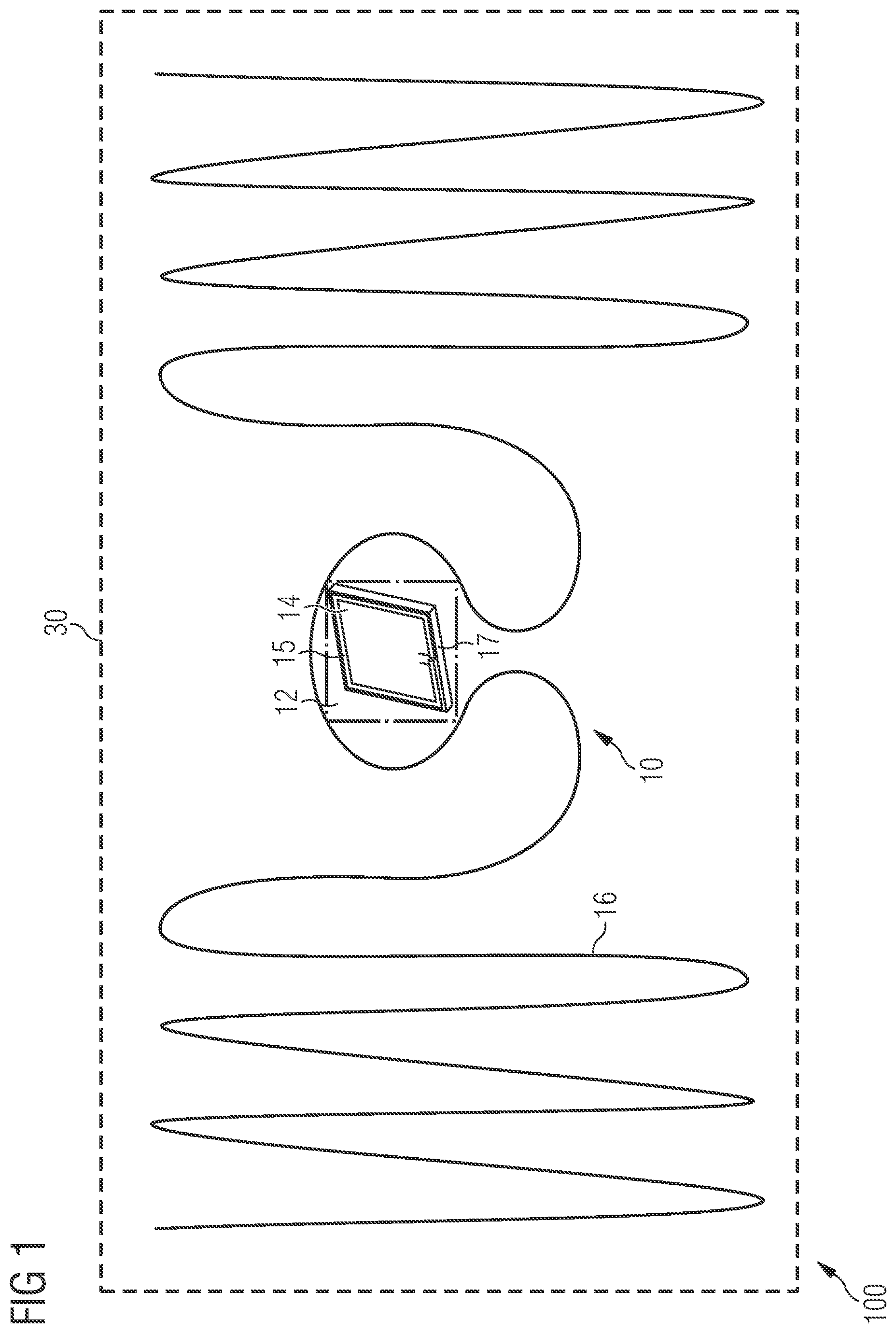 Patent US12361256 Figure 1 – RFID assembly and tag and method of manufacturing a product using the same