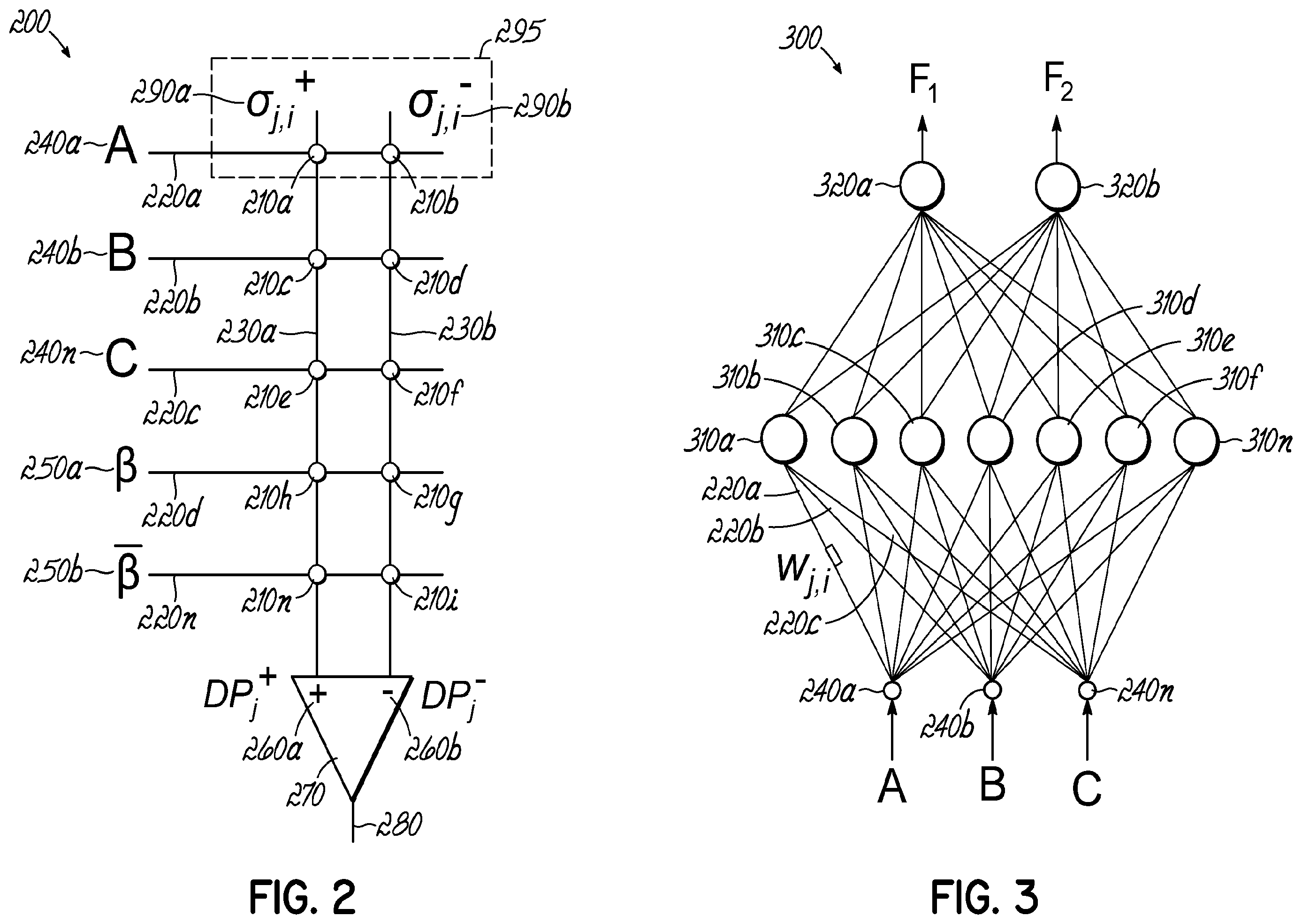 Patent US12361272 Figure 2 – Analog neuromorphic circuit implemented using resistive memories