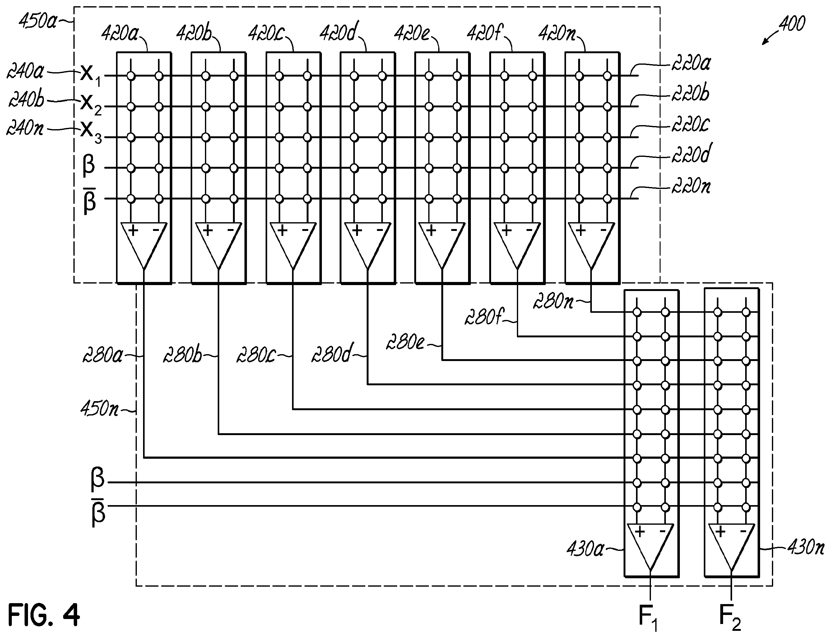 Patent US12361272 Figure 3 – Analog neuromorphic circuit implemented using resistive memories