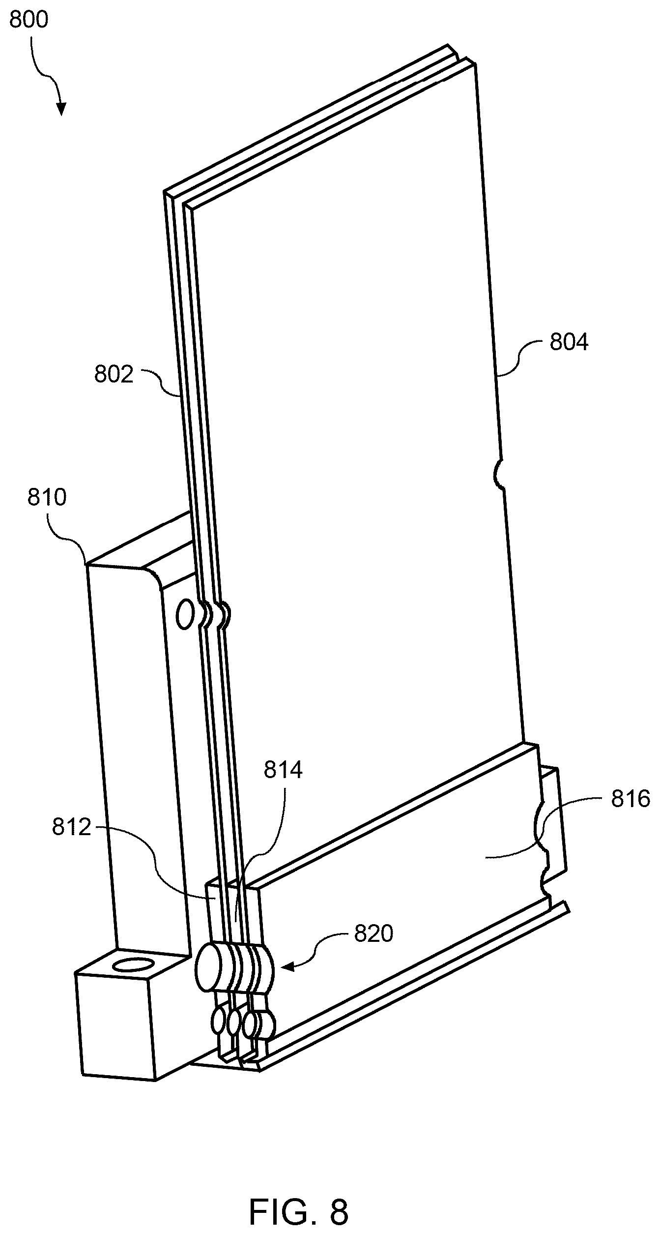 Patent US12361306 Figure 8 – T-joint connector for quantum computing systems